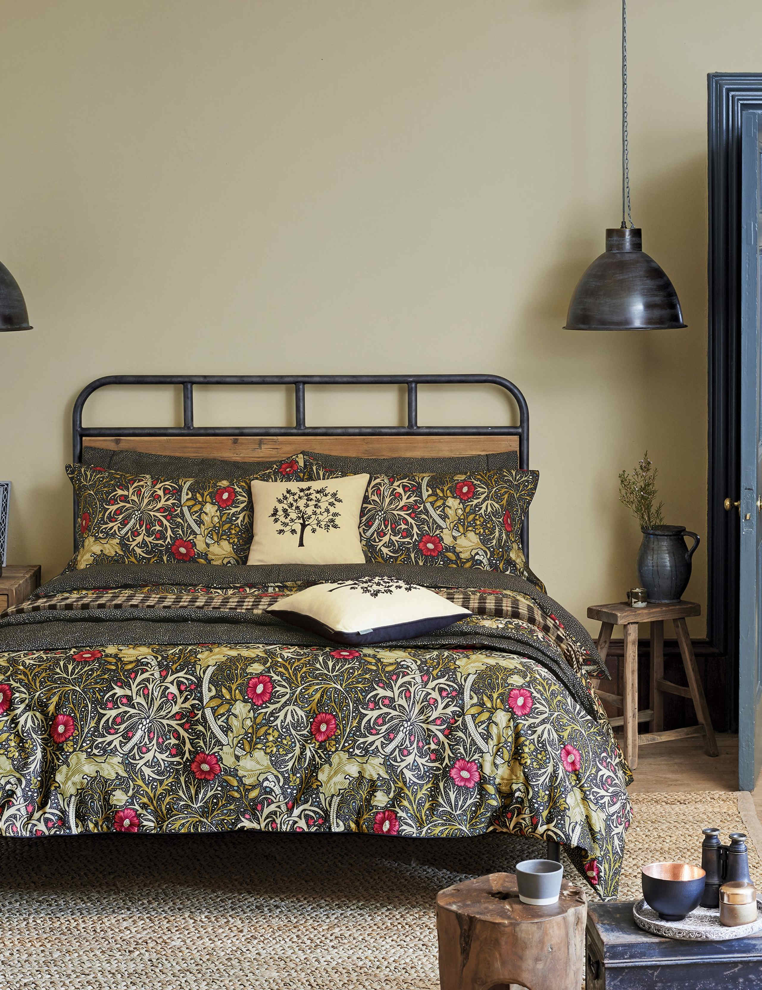 Pure Cotton Morris & Co Seaweed Bedding Set 1 of 4