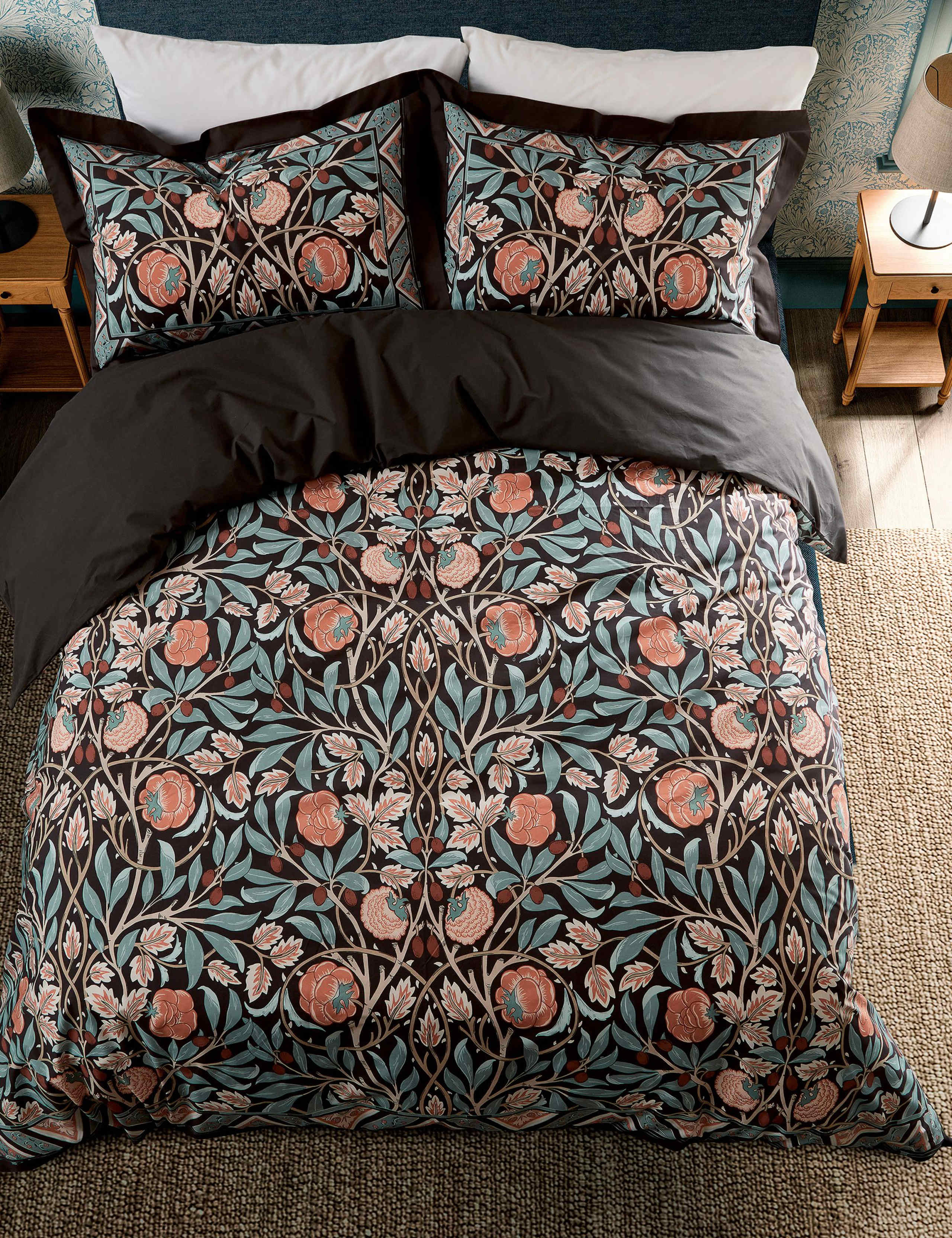Pure Cotton Olive and Rose Bedding Set 2 of 5