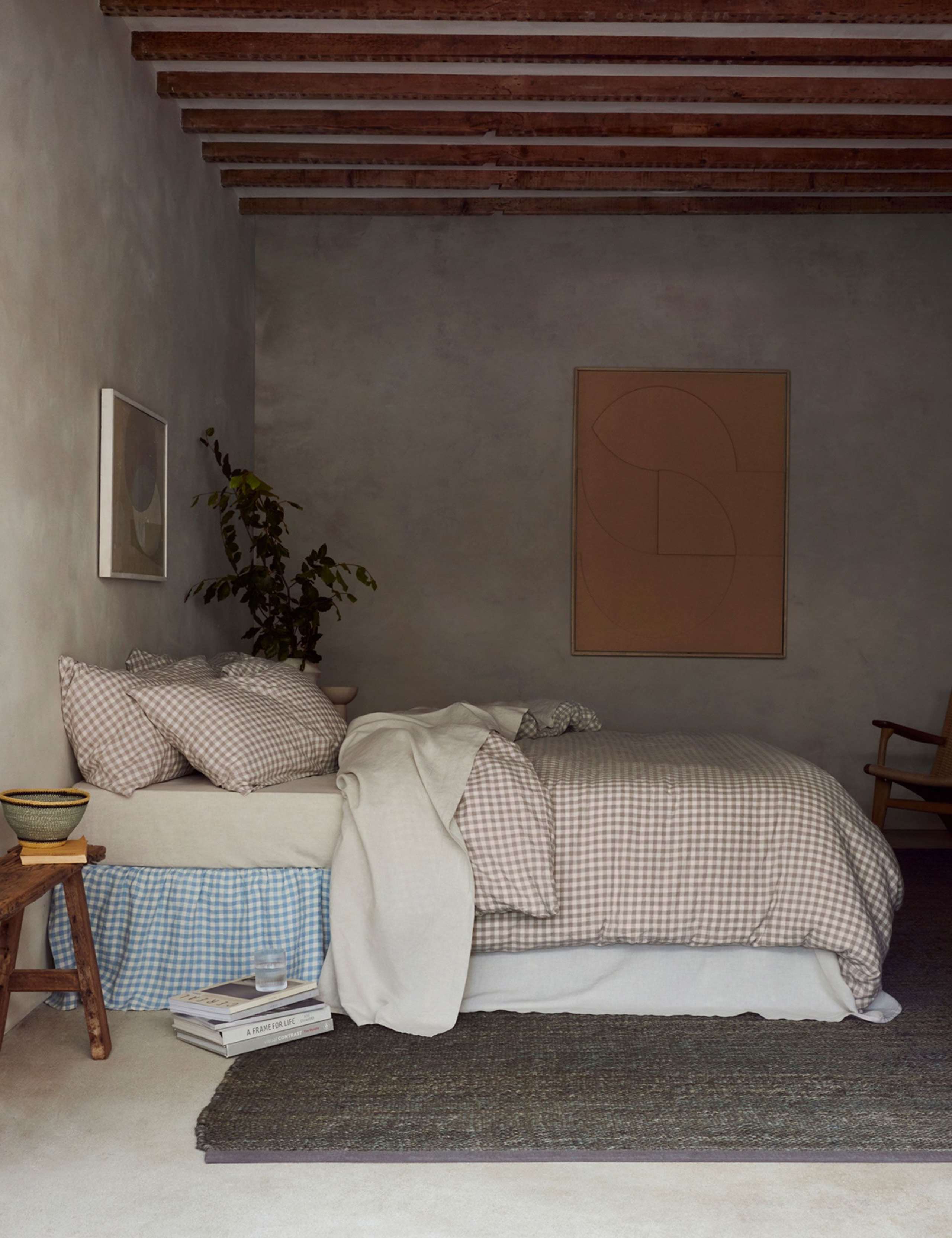 Pure Linen Gingham Duvet Cover 1 of 3