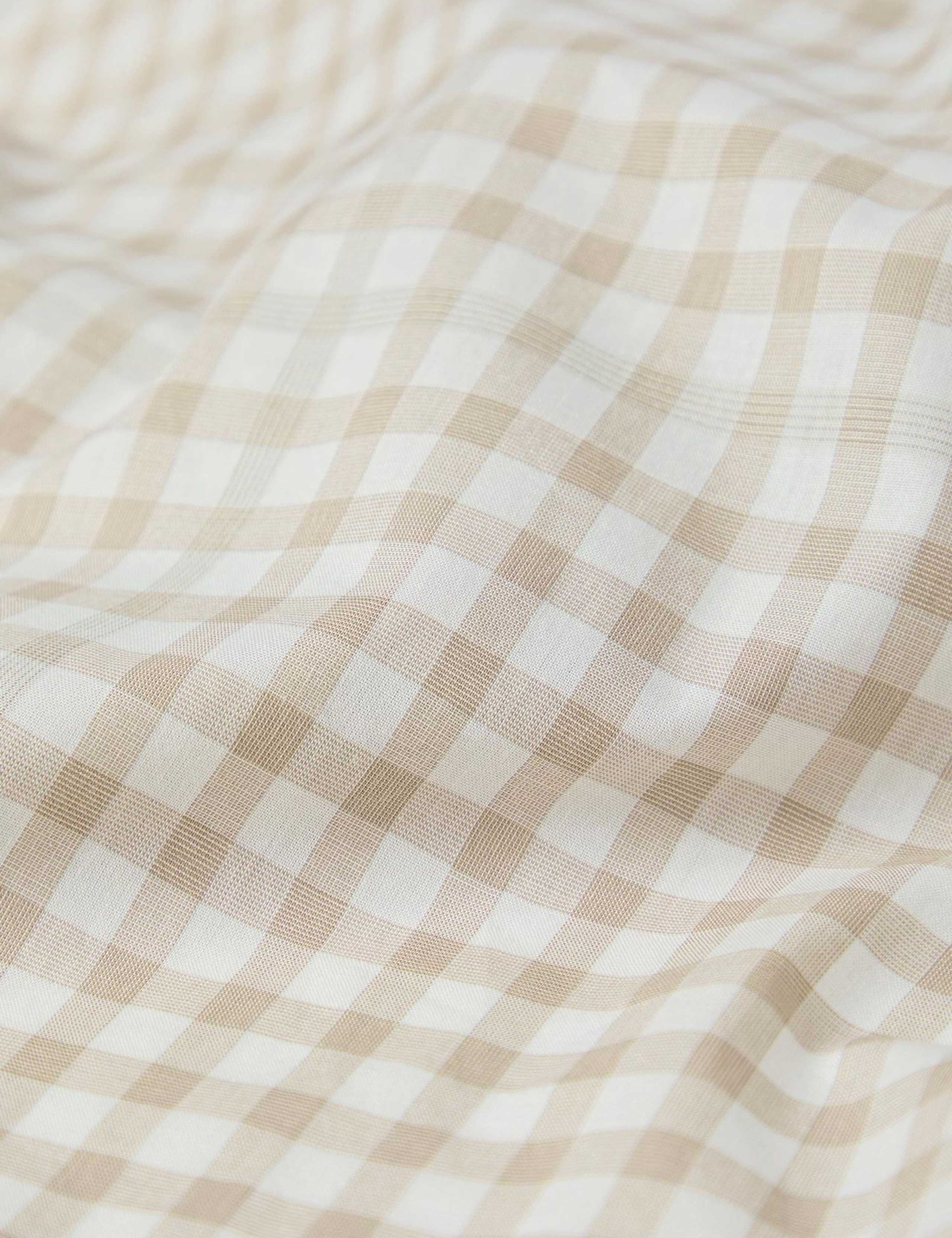 Washed Cotton Gingham Duvet Cover 2 of 3