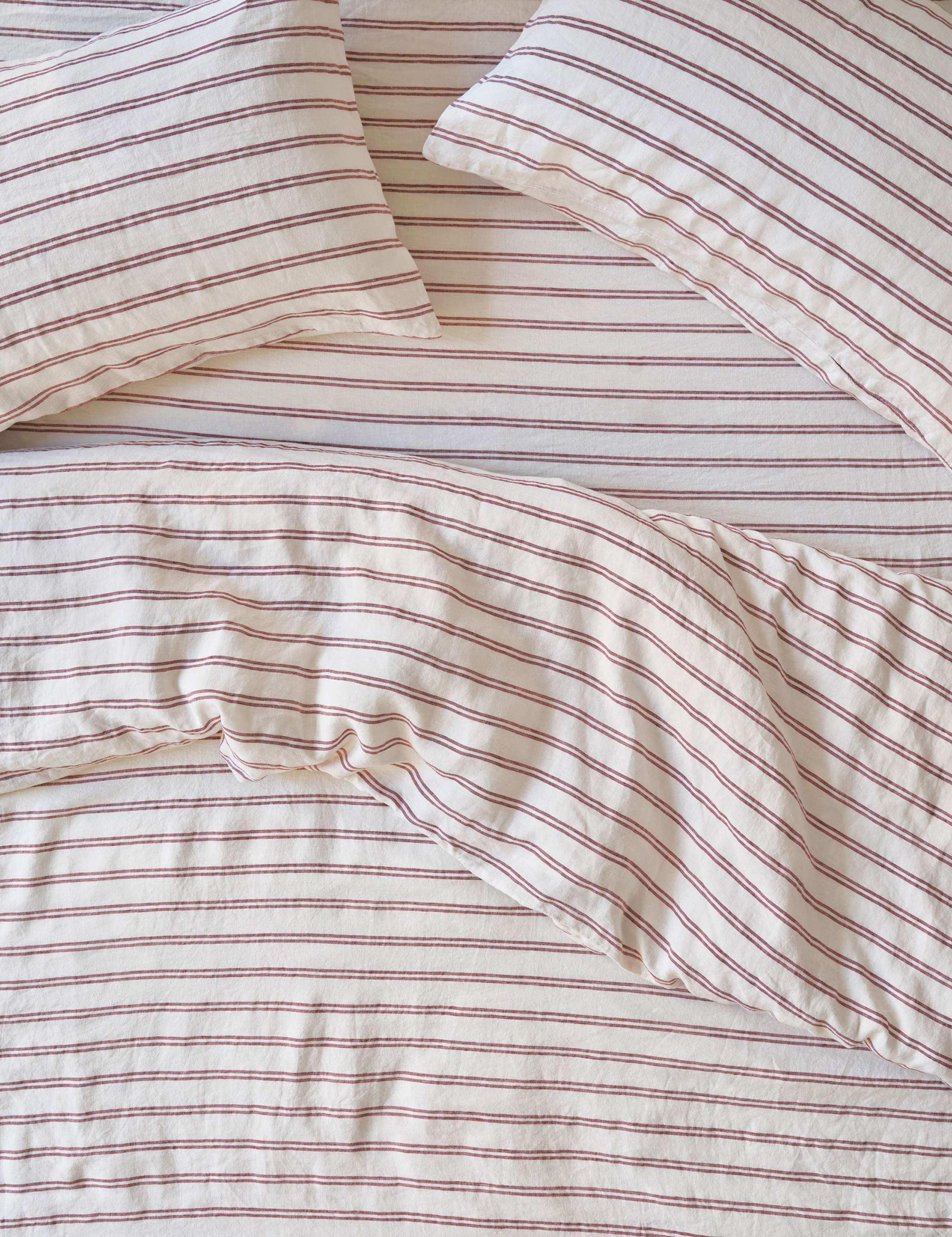 Pure Linen Striped Duvet Cover 2 of 4