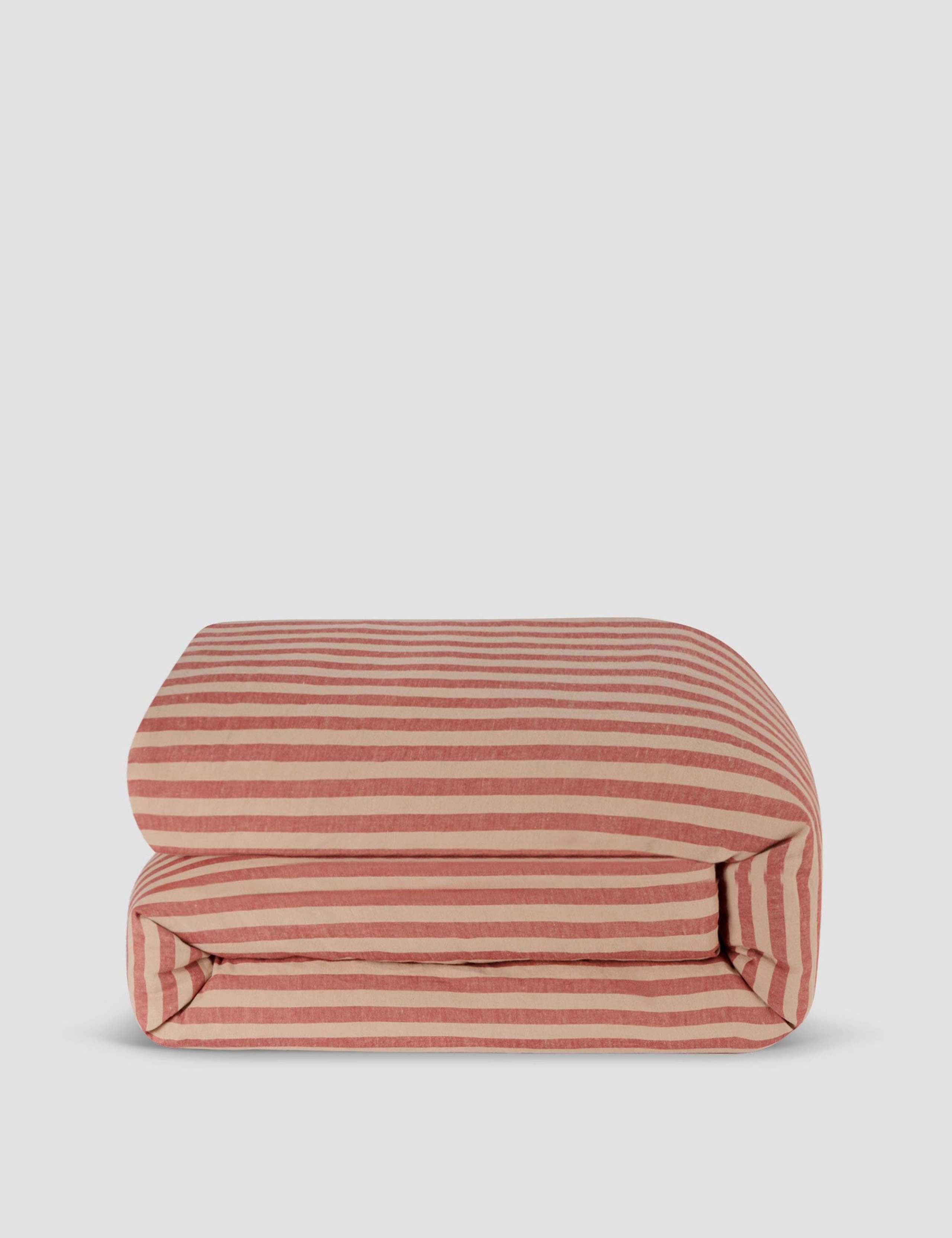 Linen Rich Pembroke Stripe Duvet Cover 3 of 3