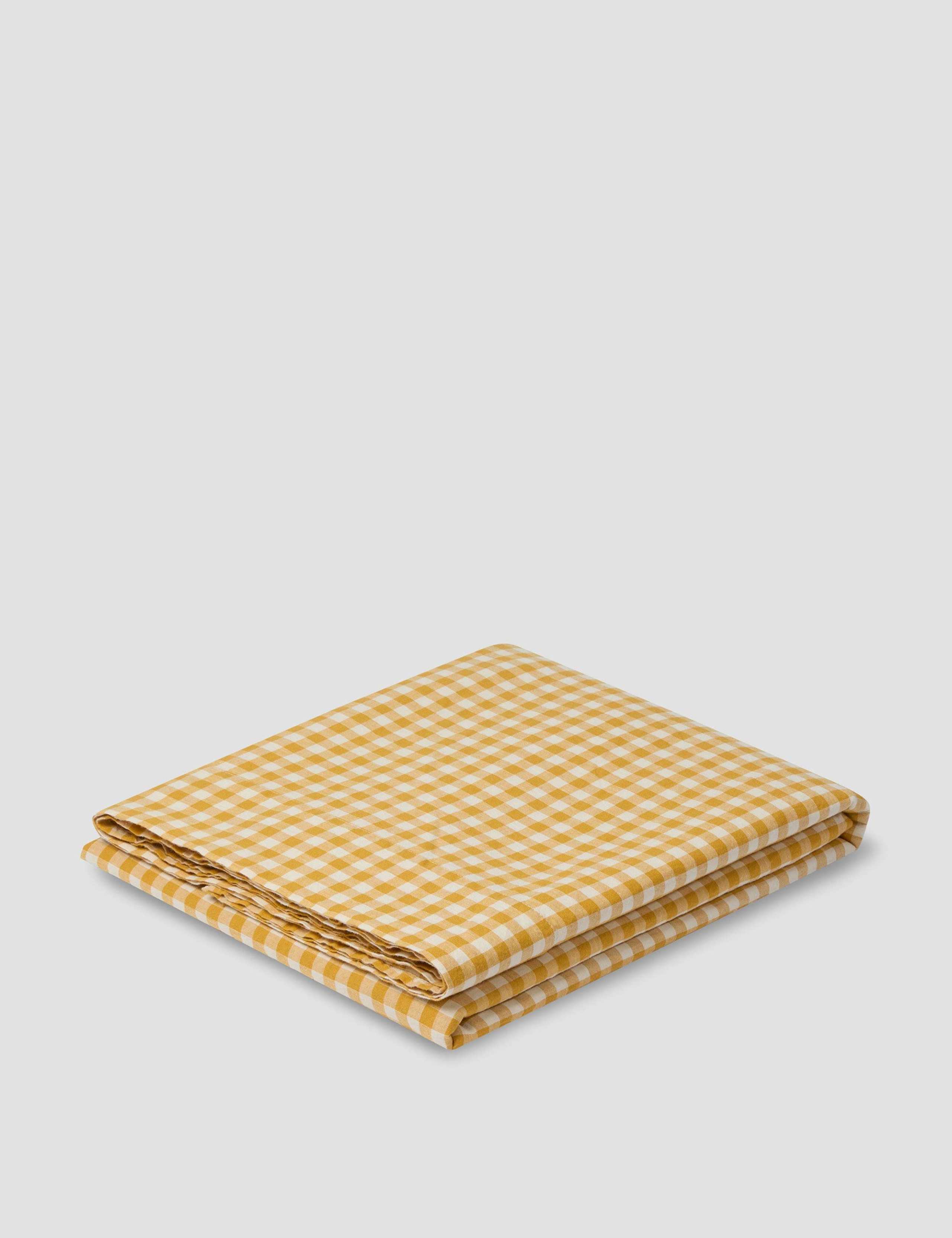 Linen Rich Gingham Flat Sheet 3 of 3