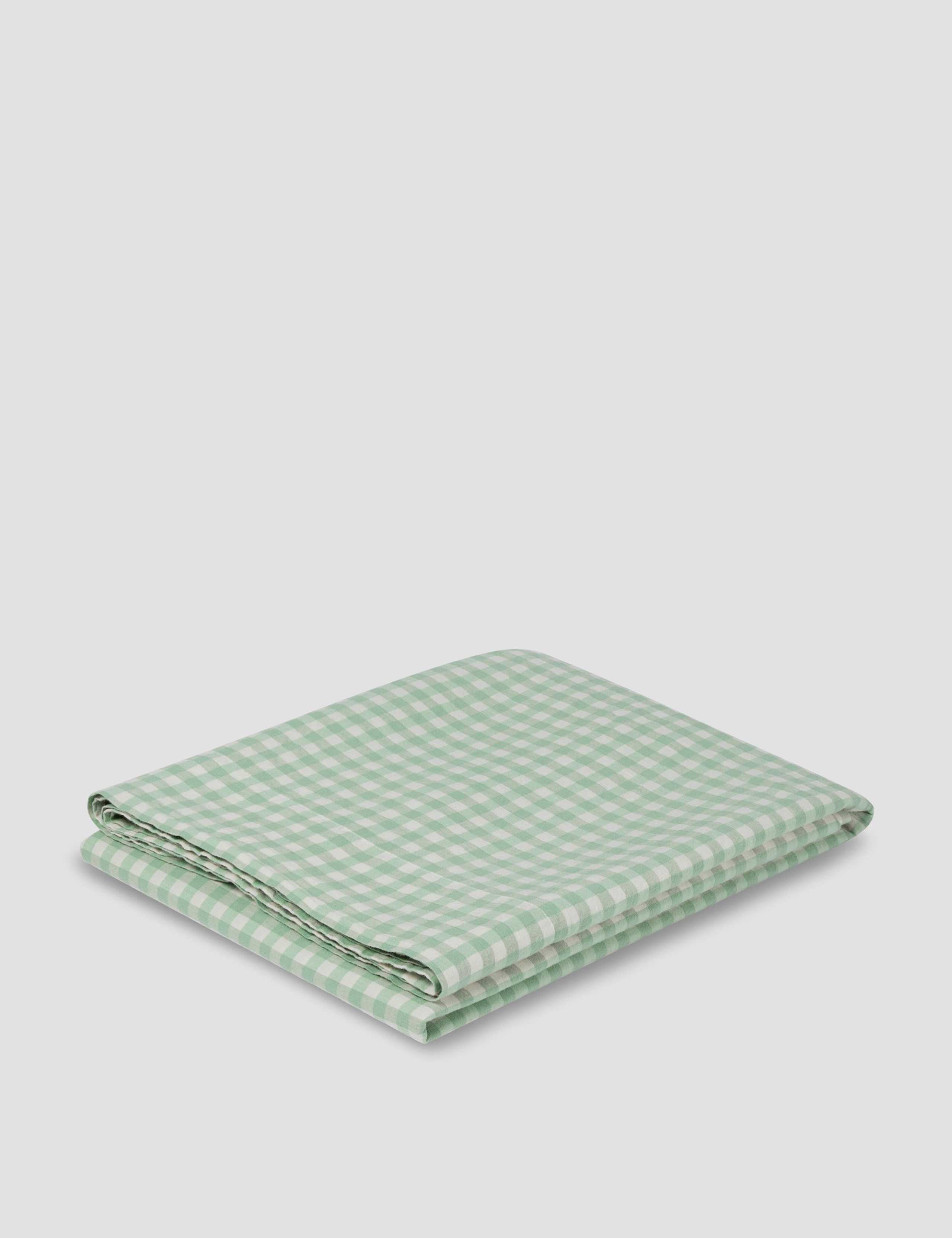 Linen Rich Gingham Flat Sheet 3 of 3
