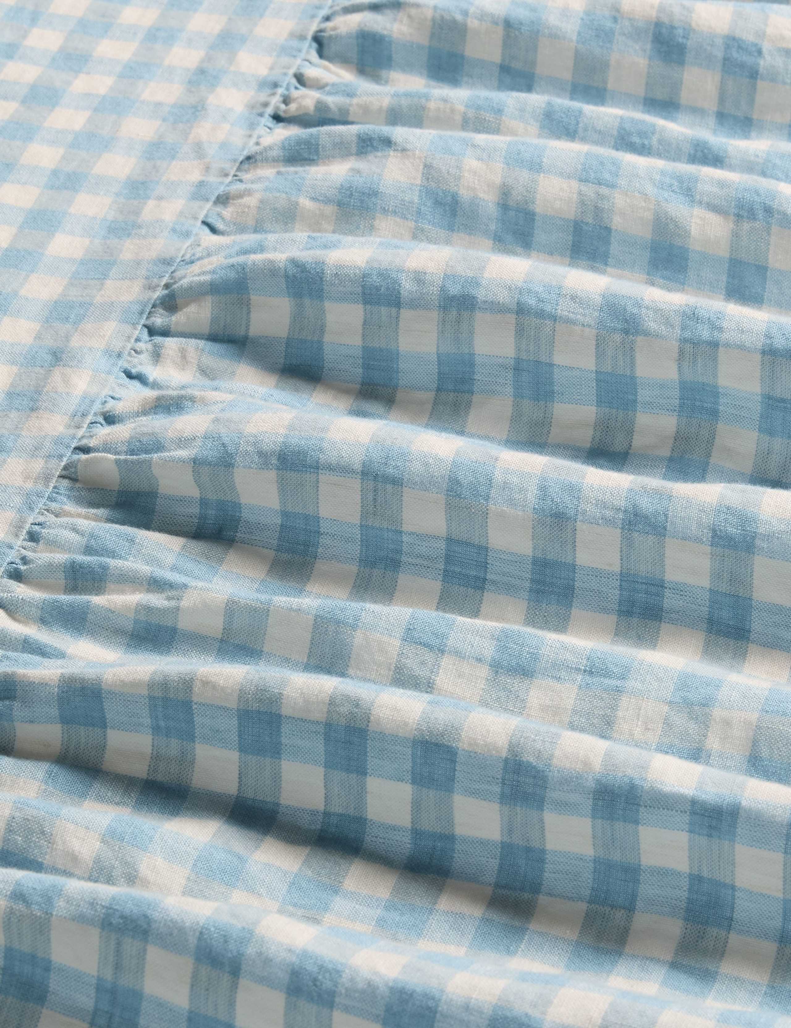 Linen Rich Gingham Valance Sheet 2 of 3