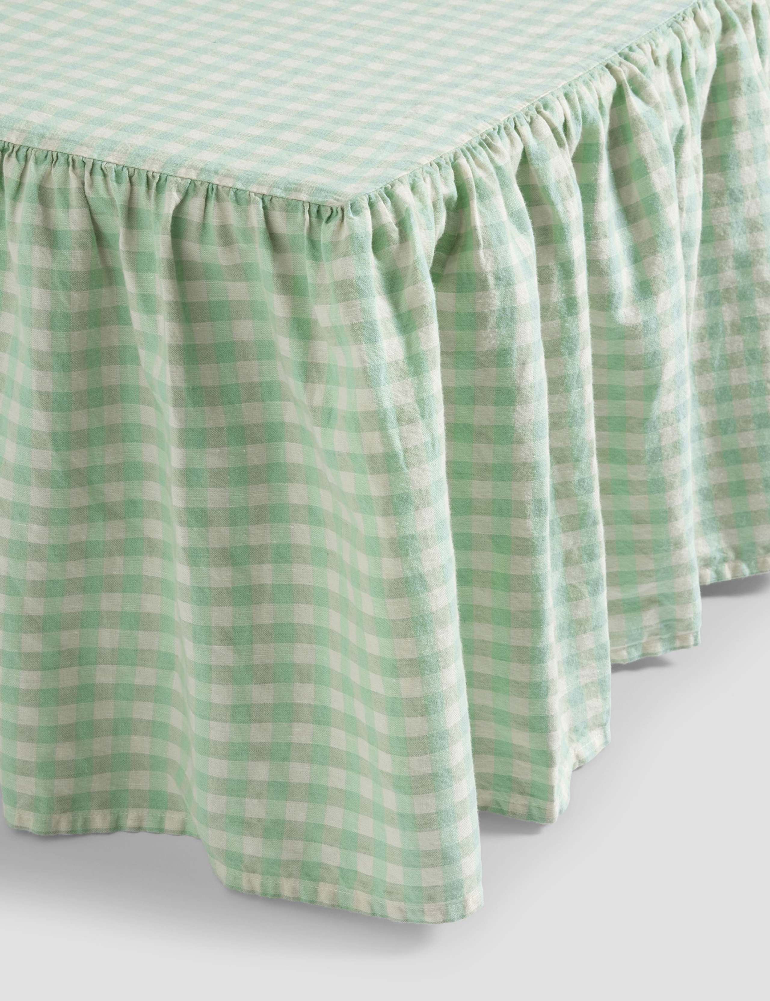 Linen Rich Gingham Valance Sheet 1 of 2