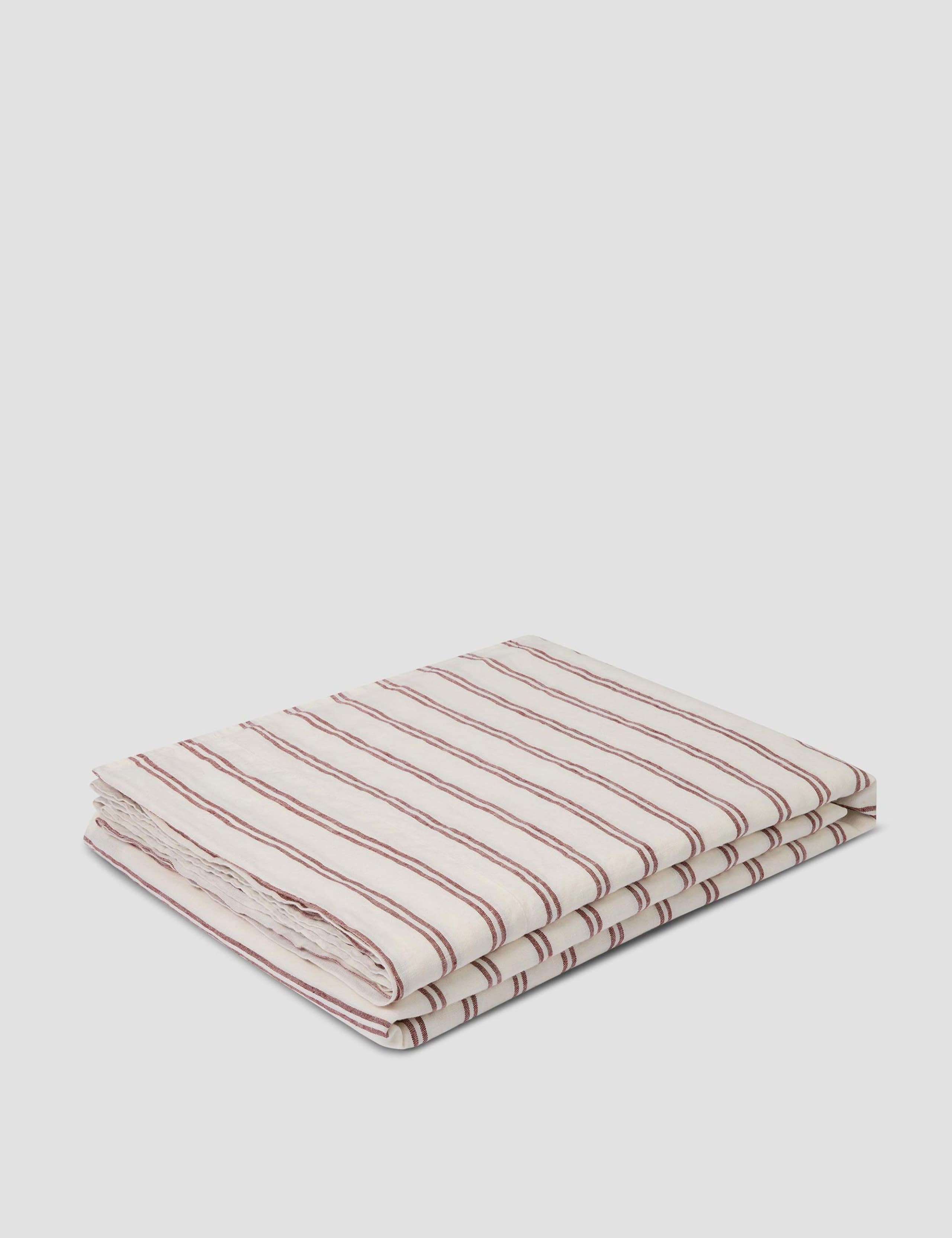 Pure Linen Kemptown Striped Flat Sheet 3 of 3