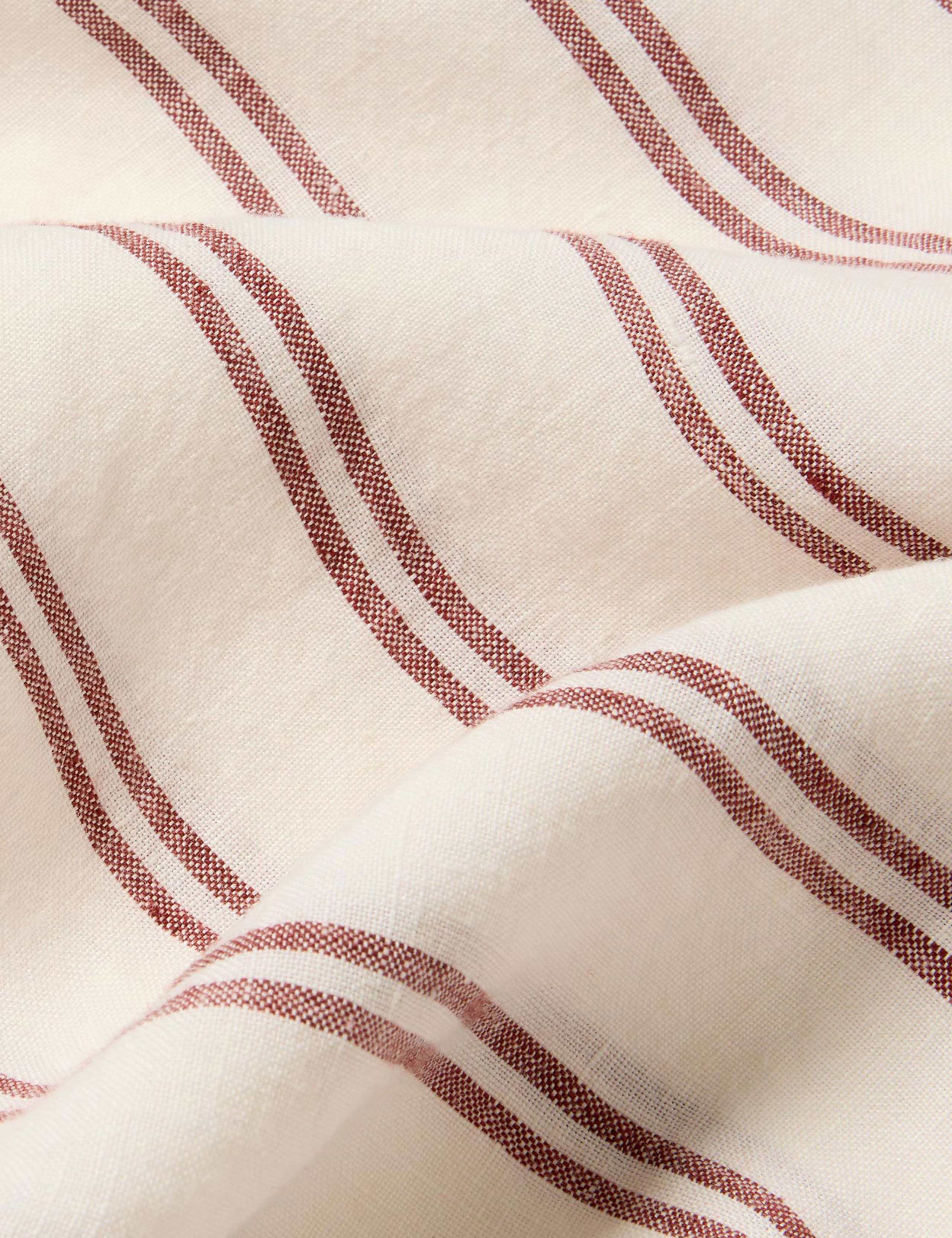 Linen Rich Striped Flat Sheet 2 of 3