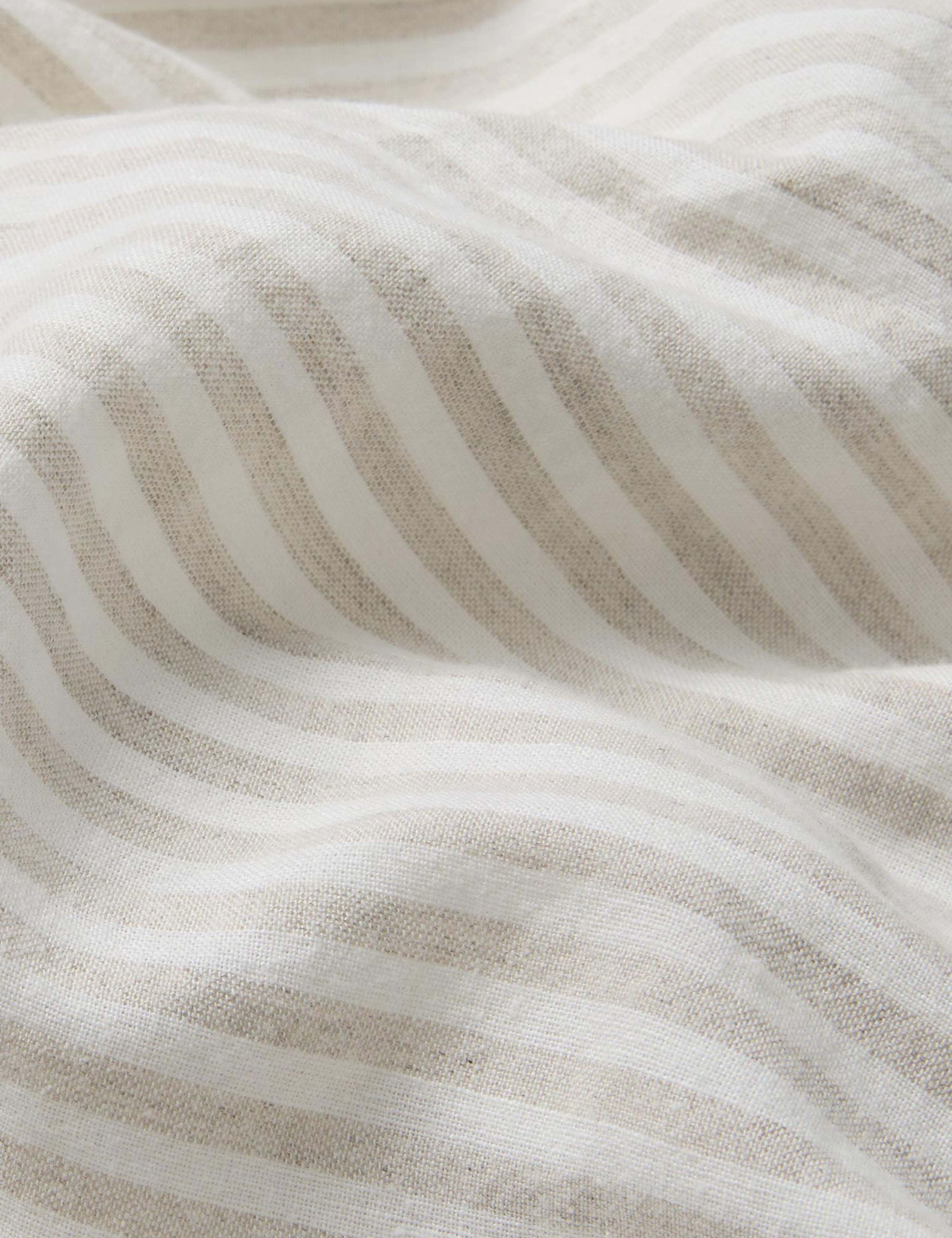Linen Rich Striped Flat Sheet 2 of 2