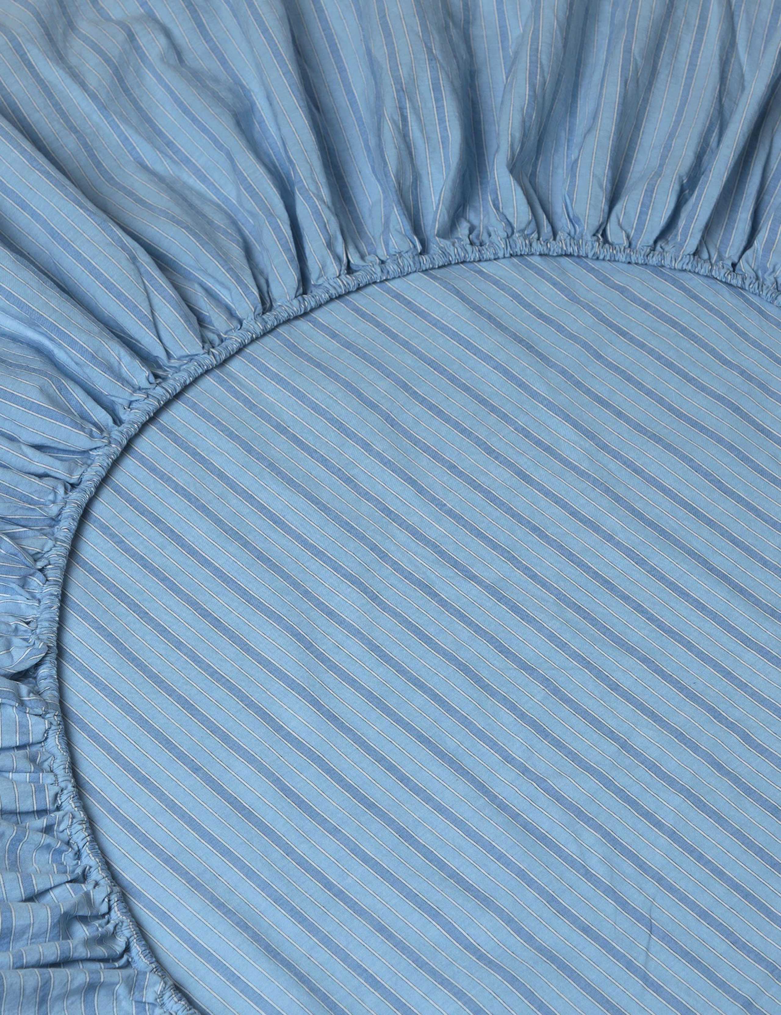 Pure Cotton Striped Fitted Sheet 3 of 3