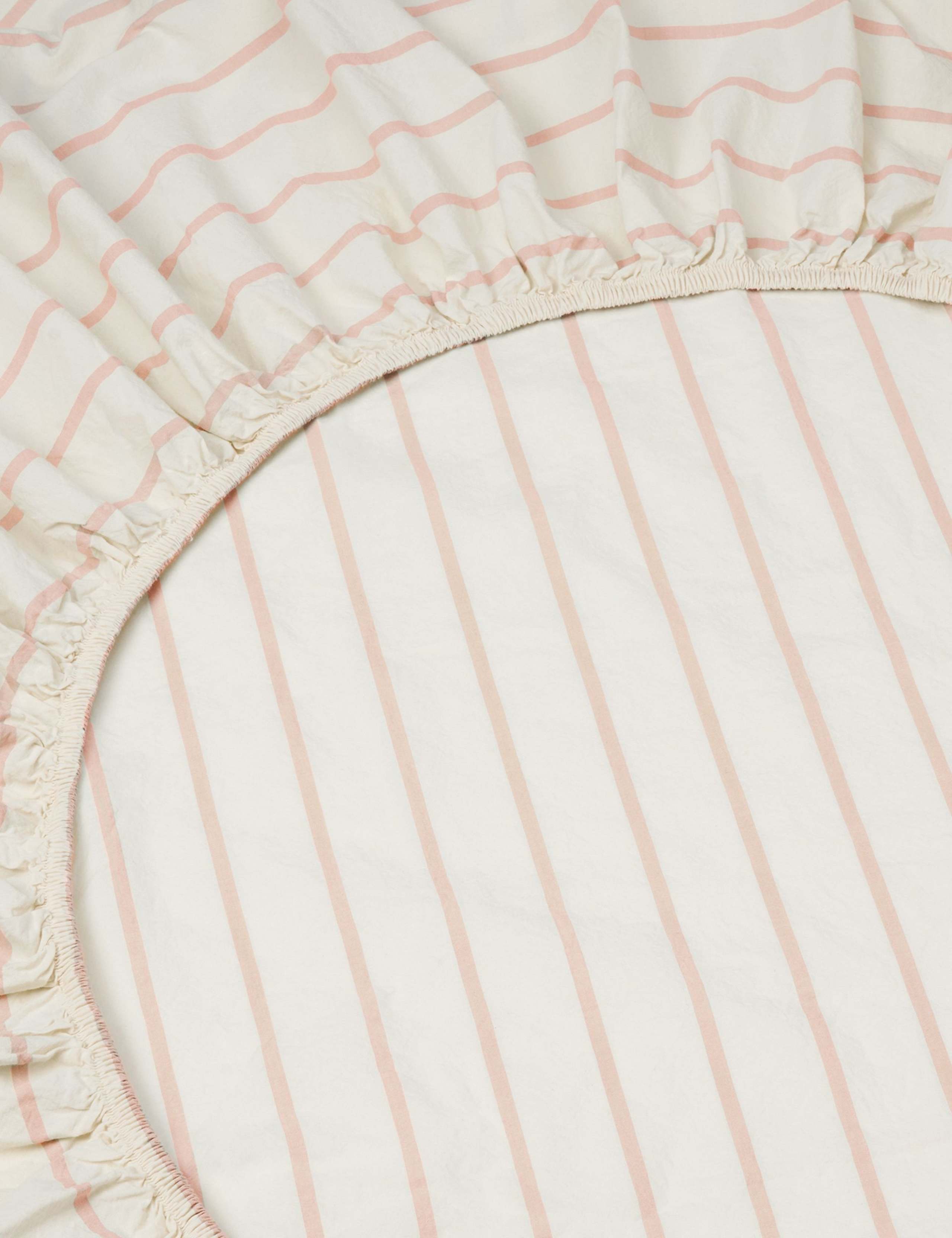 Pure Cotton Striped Fitted Sheet 1 of 2