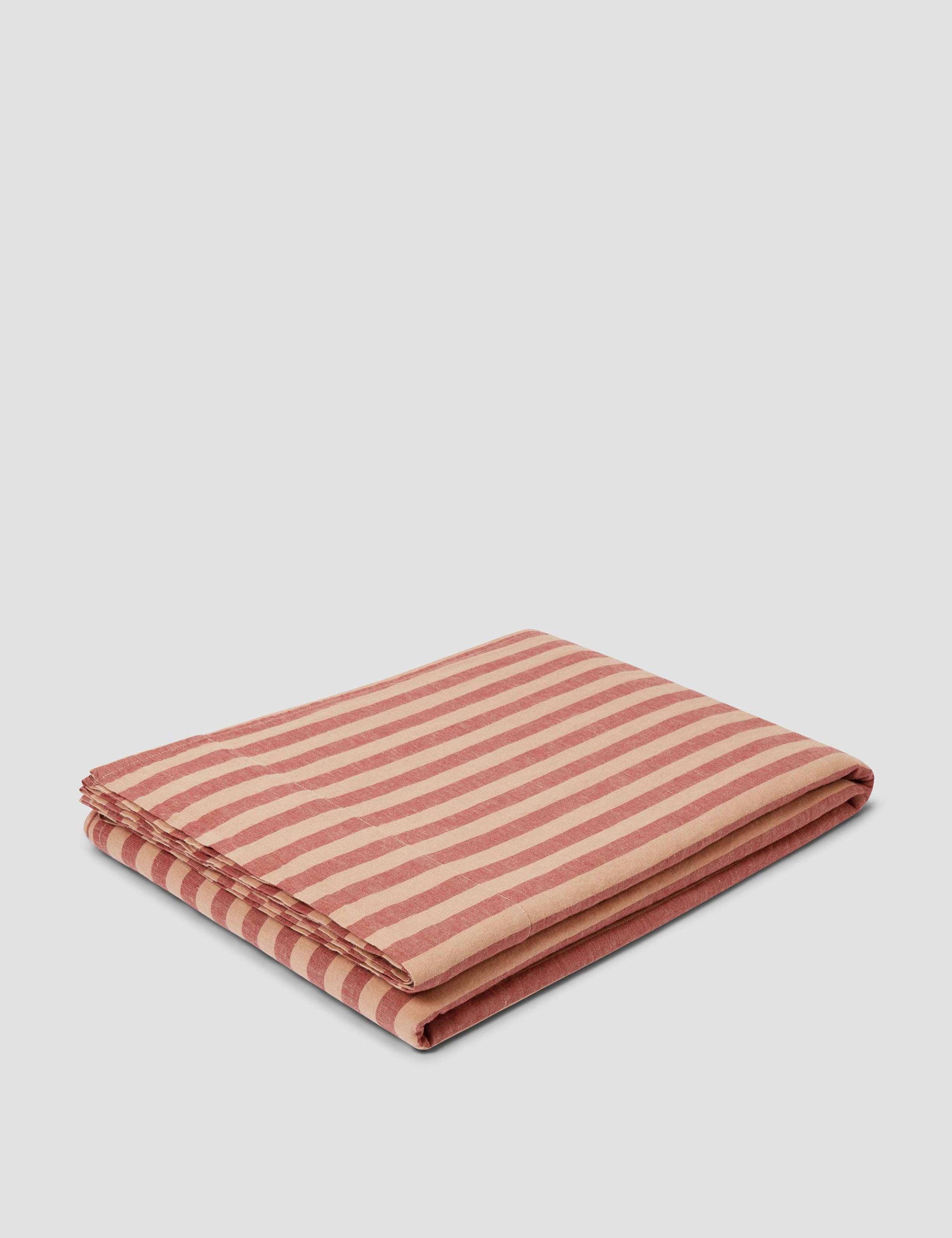 Pure Linen Striped Flat Sheet 3 of 3