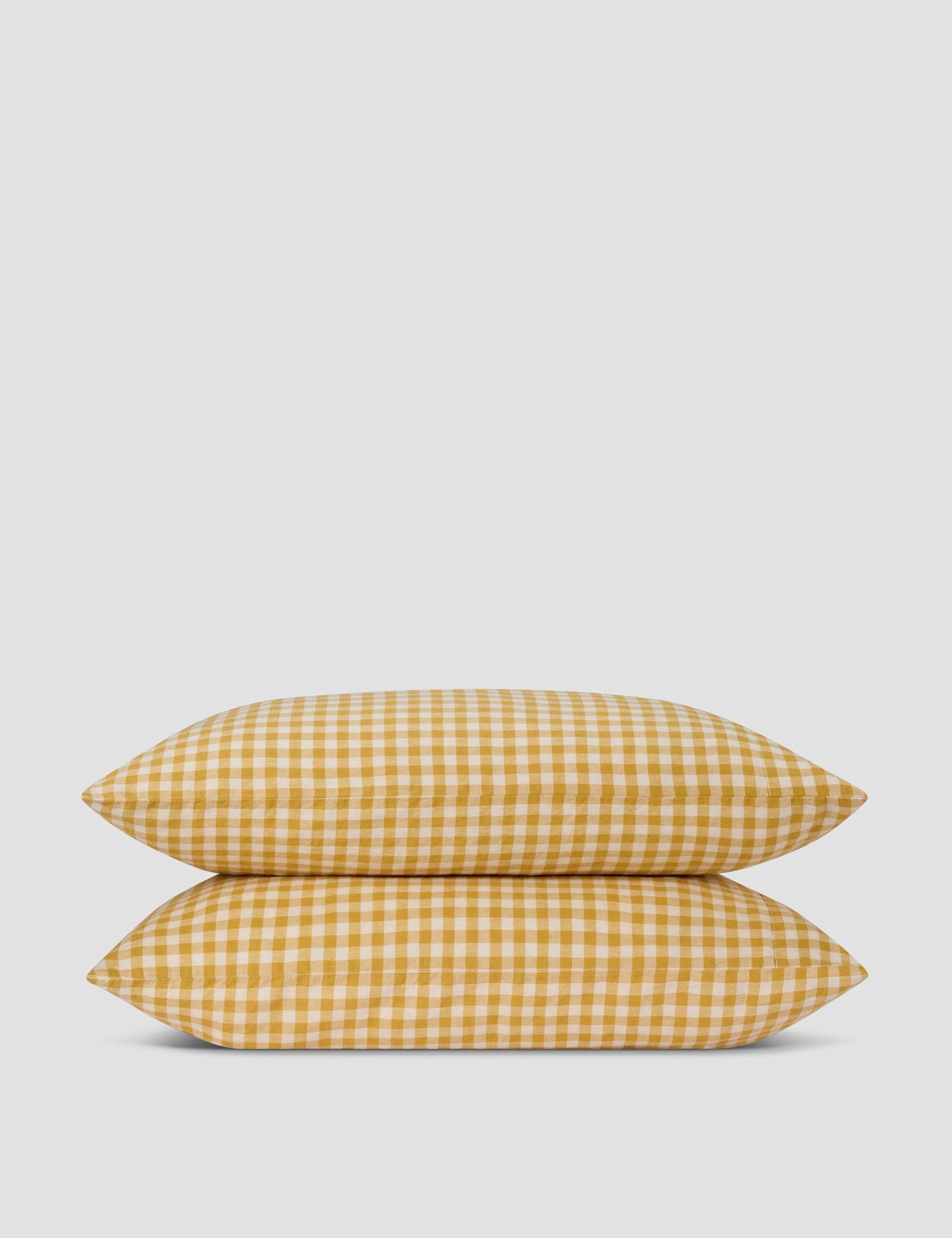 Linen Rich Gingham Pillowcase Set 3 of 3