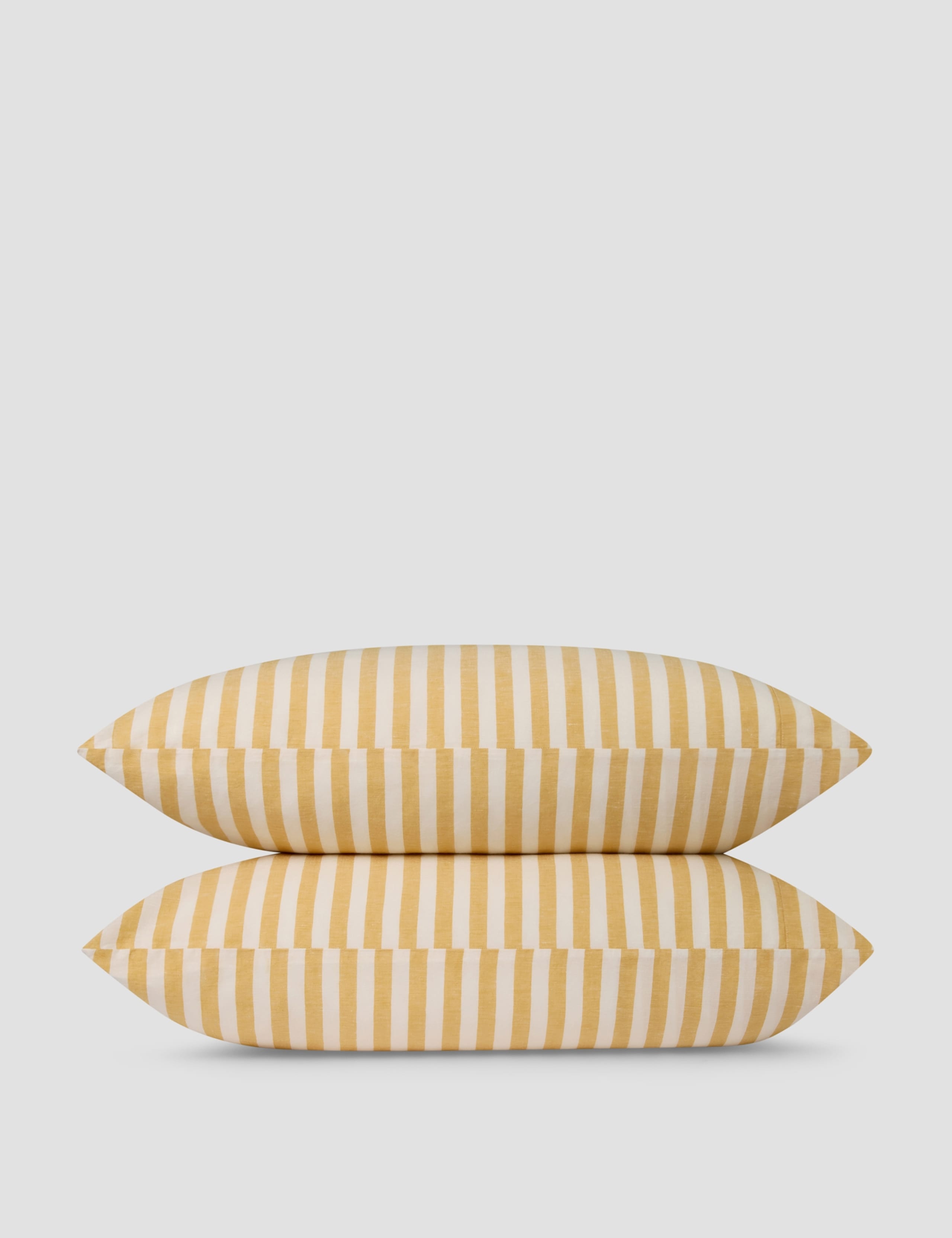 2 Pack Linen Rich Pembroke Stripe Pillowcases 3 of 3
