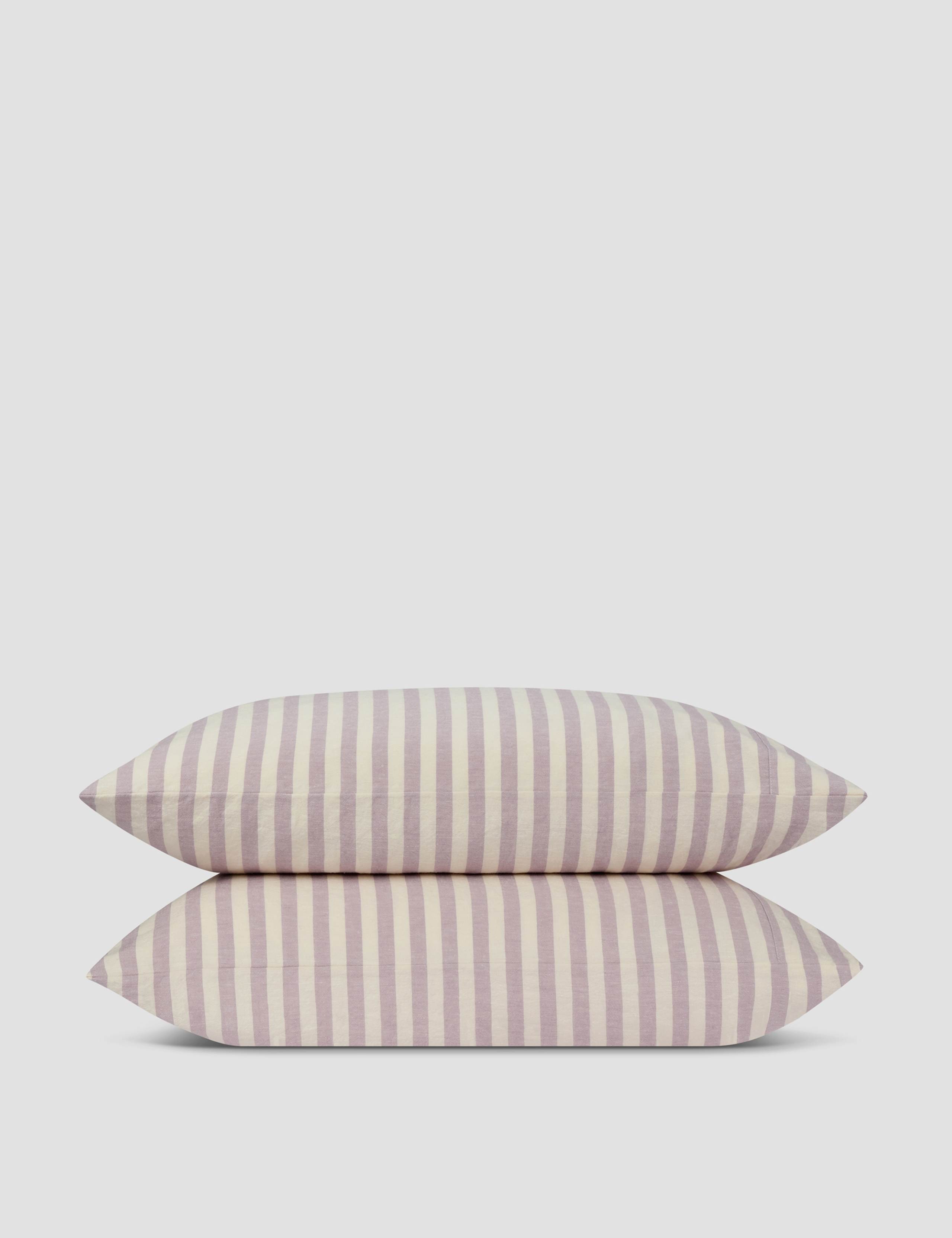 2 Pack Linen Rich Striped Pillowcases 2 of 3