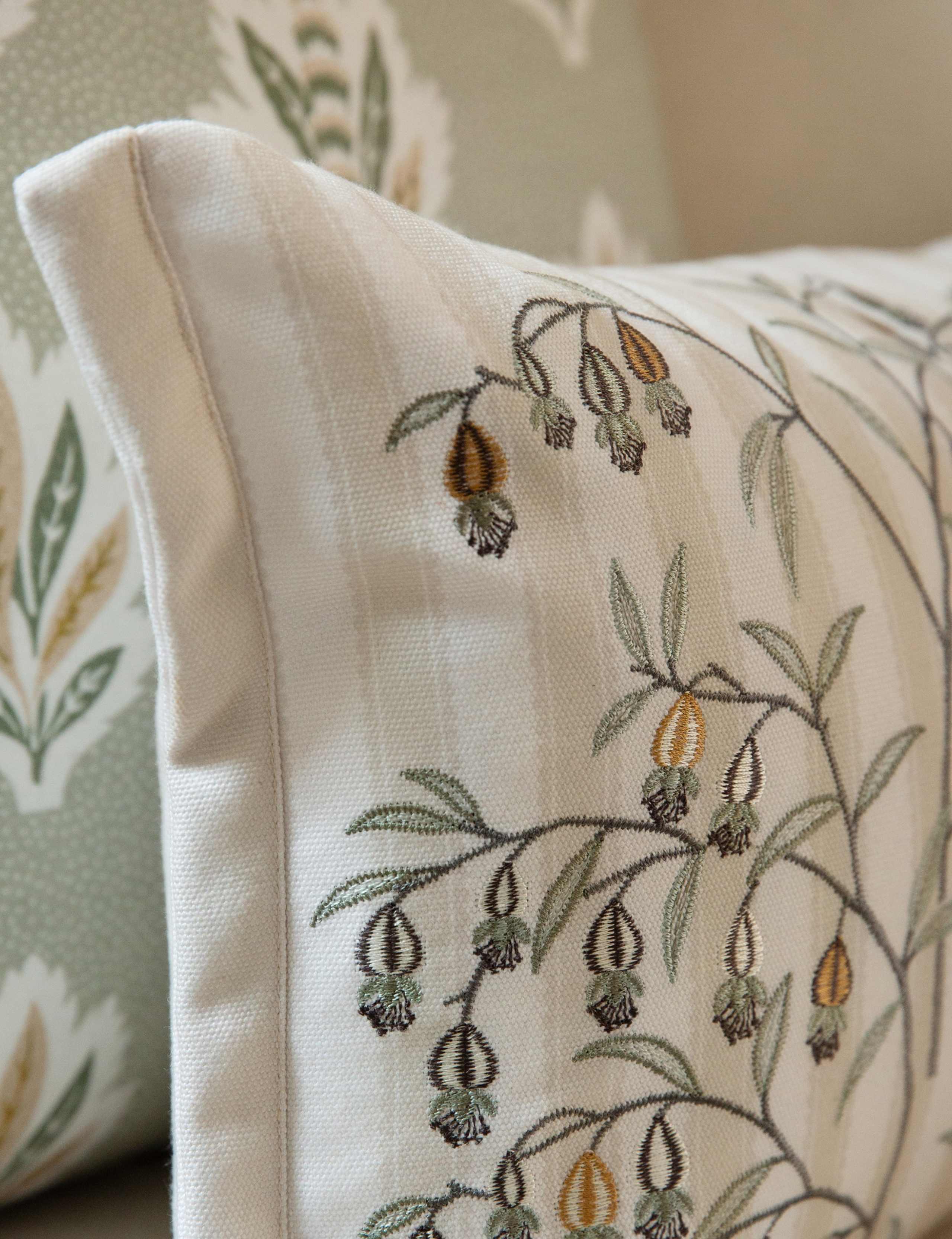Embroidered Chinese Lanterns Cushion 3 of 7