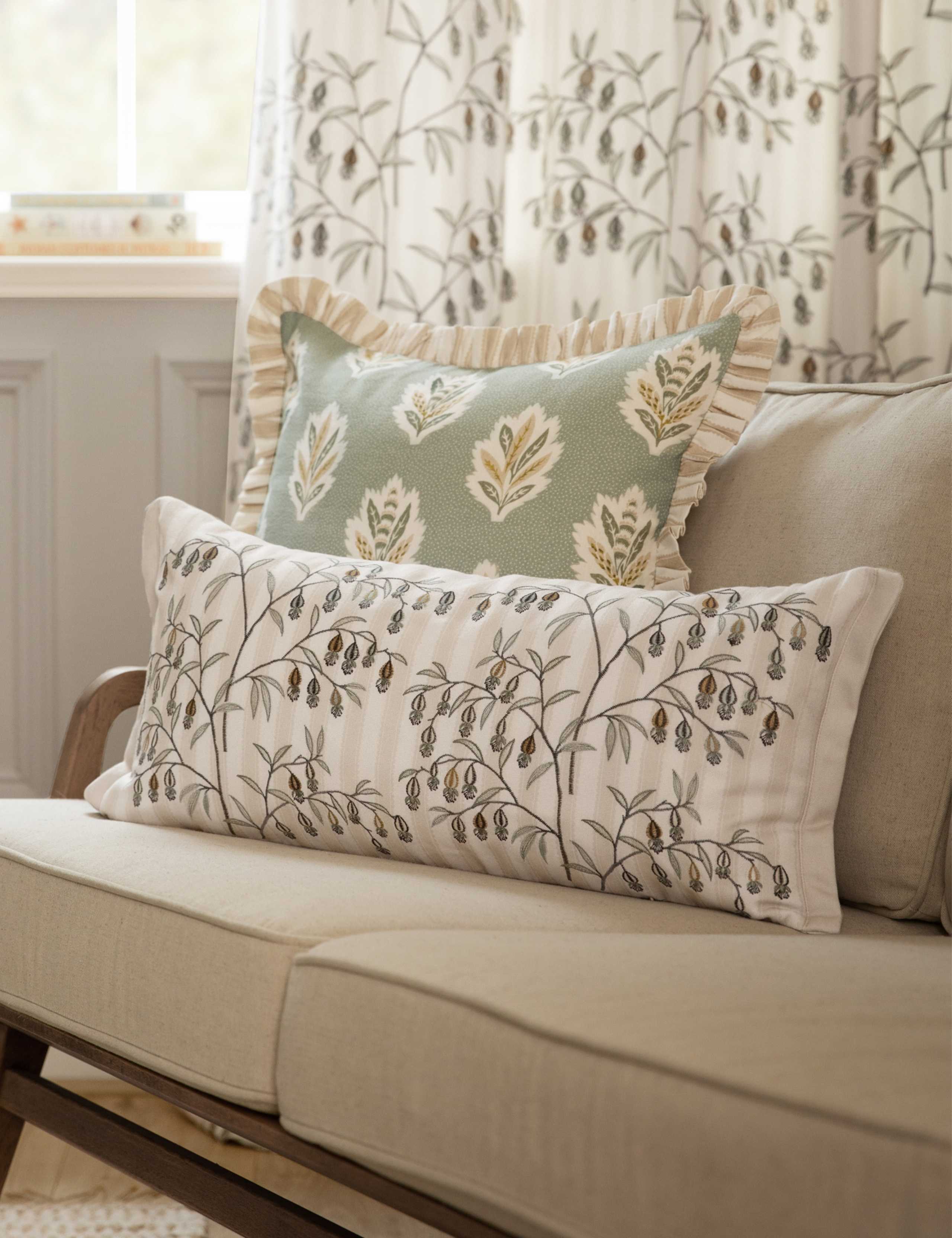Embroidered Chinese Lanterns Cushion 4 of 7