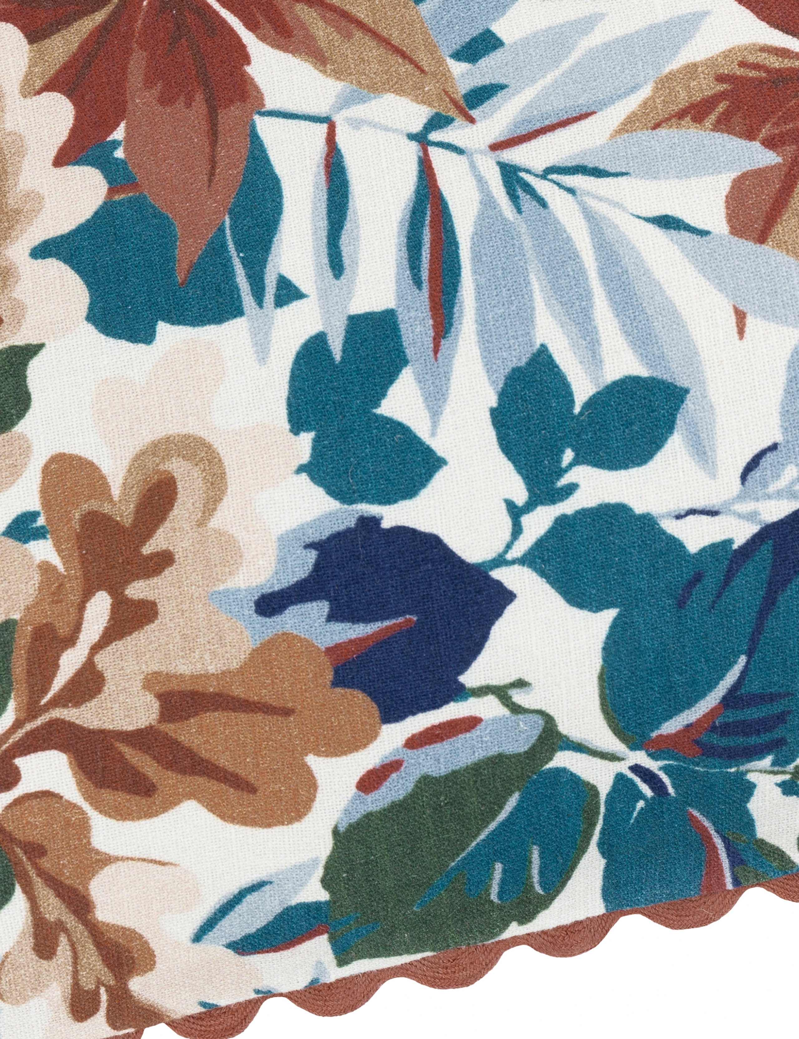 Pure Cotton Robins Wood Leaf Printed Cushion 3 of 5