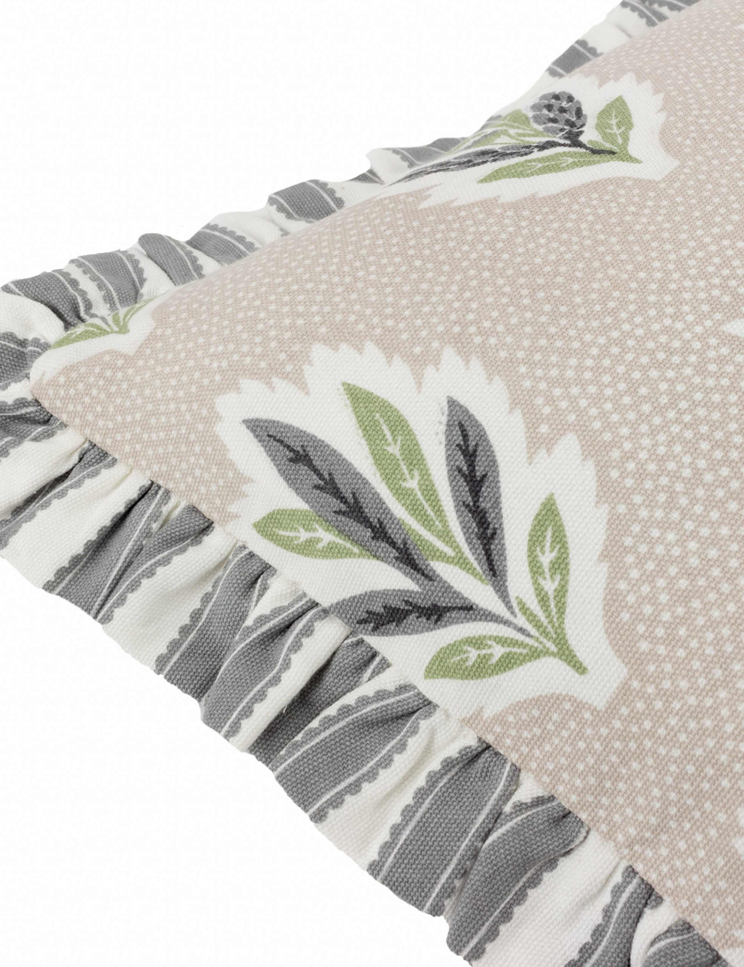 Pure Cotton Sessile Leaf Ruffle Cushion 3 of 5