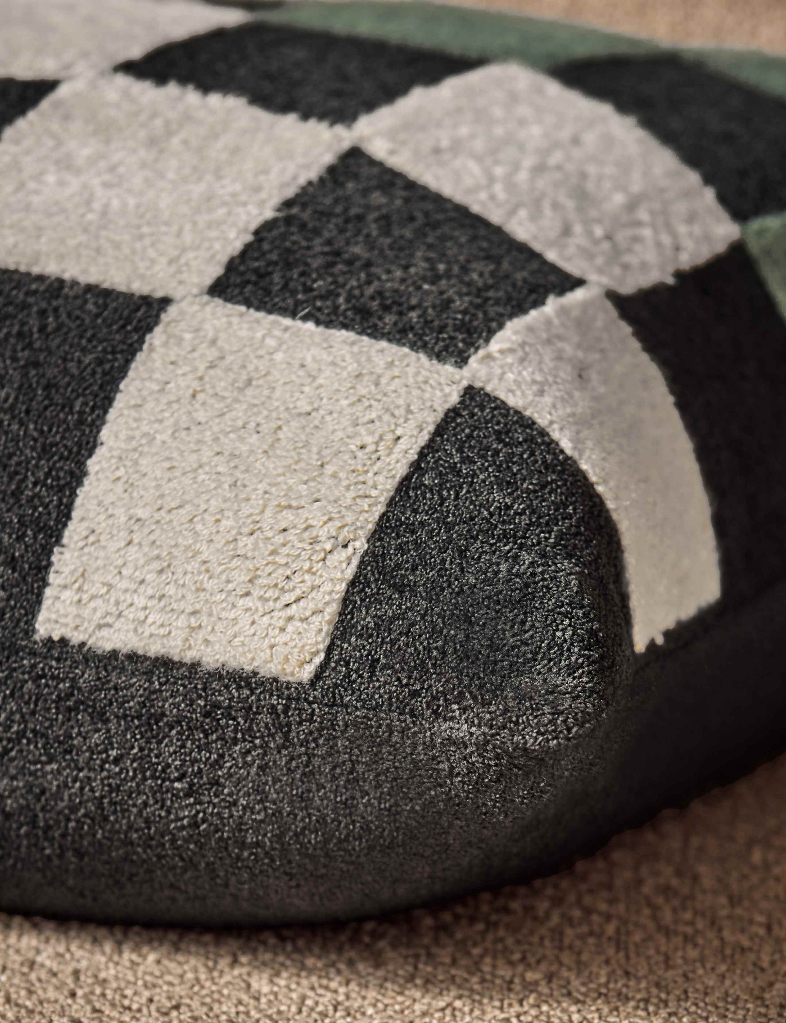 Bouclé Checkerboard Cushion 5 of 7