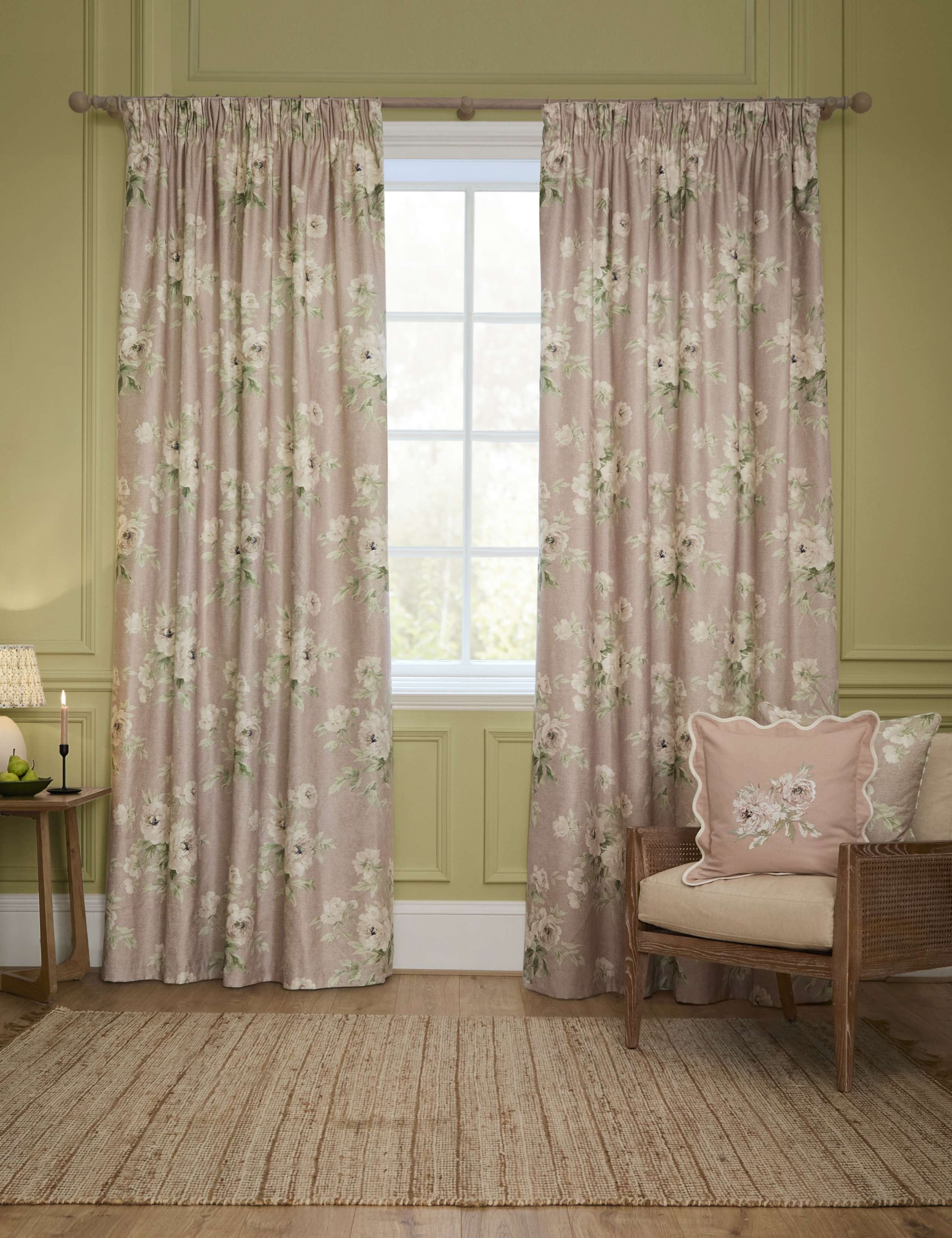 Adele Chenille Pencil Pleat Curtains 2 of 5