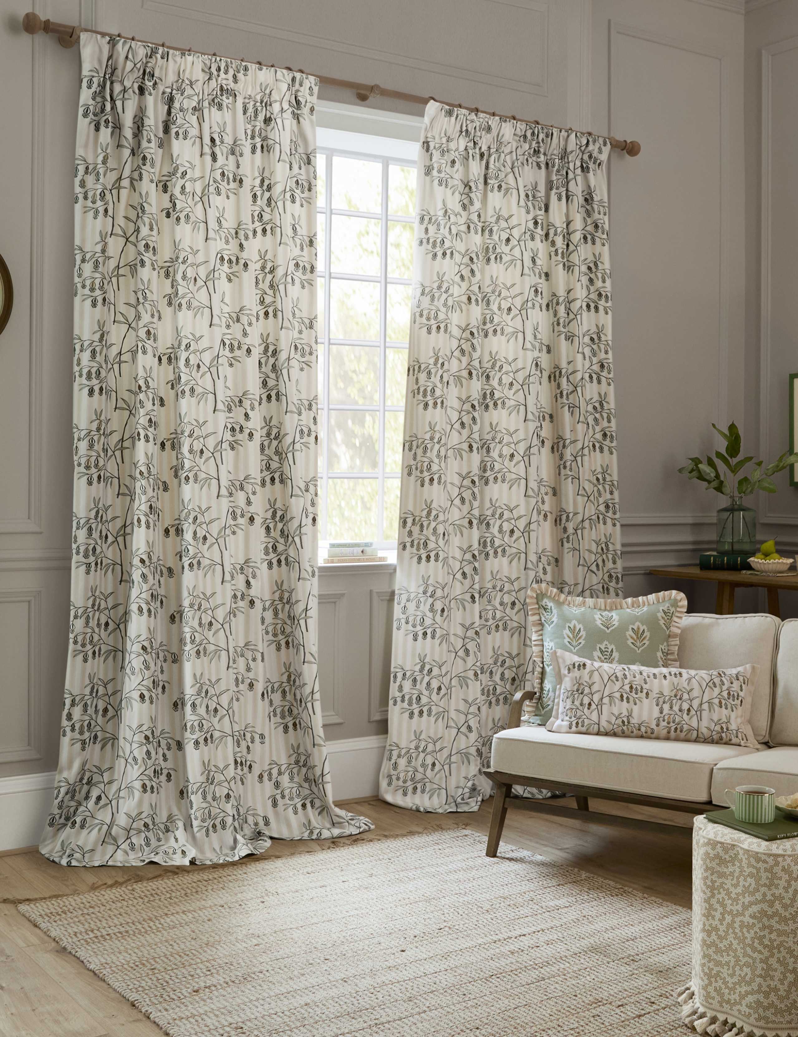 Chinese Lanterns Pencil Pleat Curtains 2 of 4