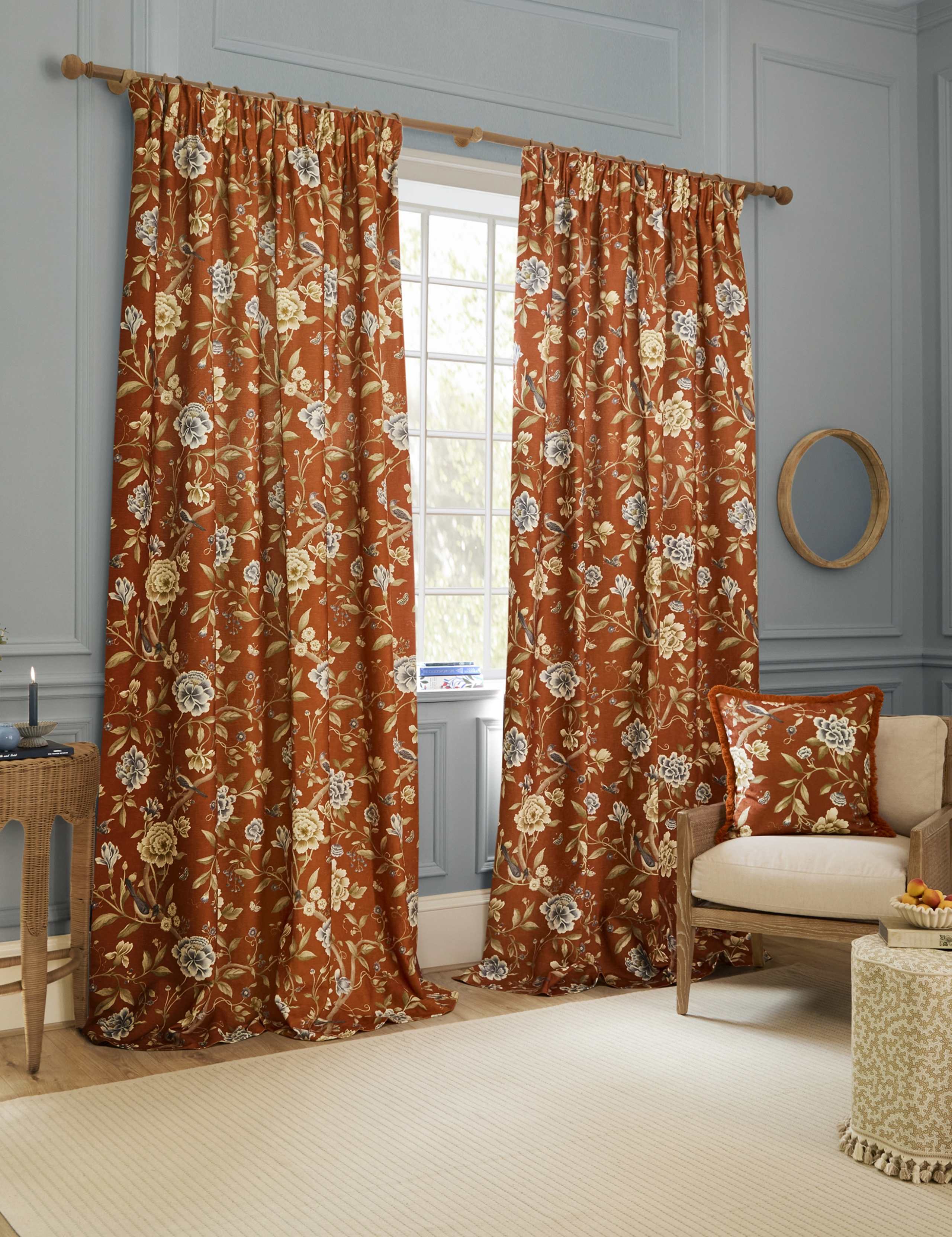 Porcelain Garden Chenille Curtains 2 of 5