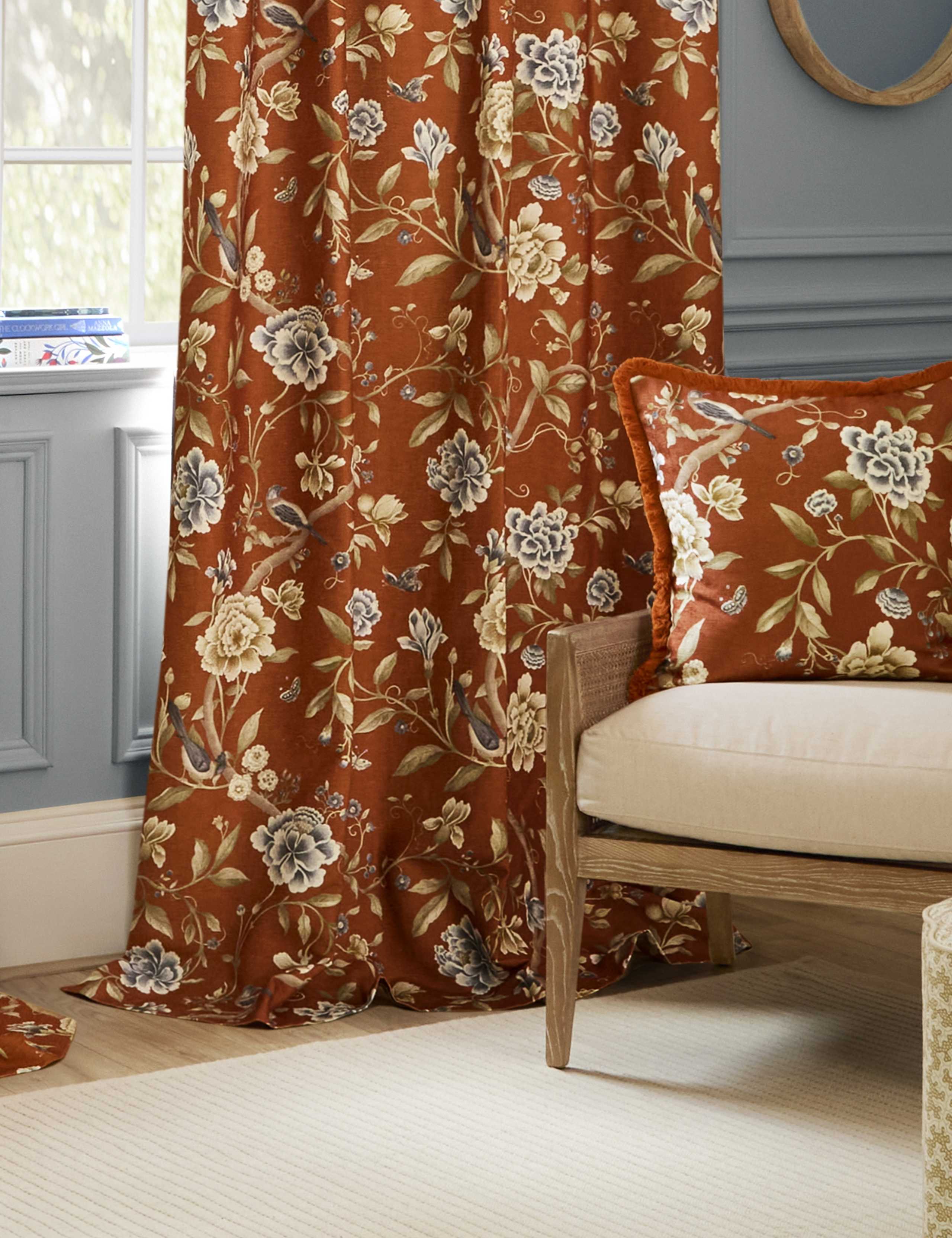Porcelain Garden Chenille Curtains 3 of 5