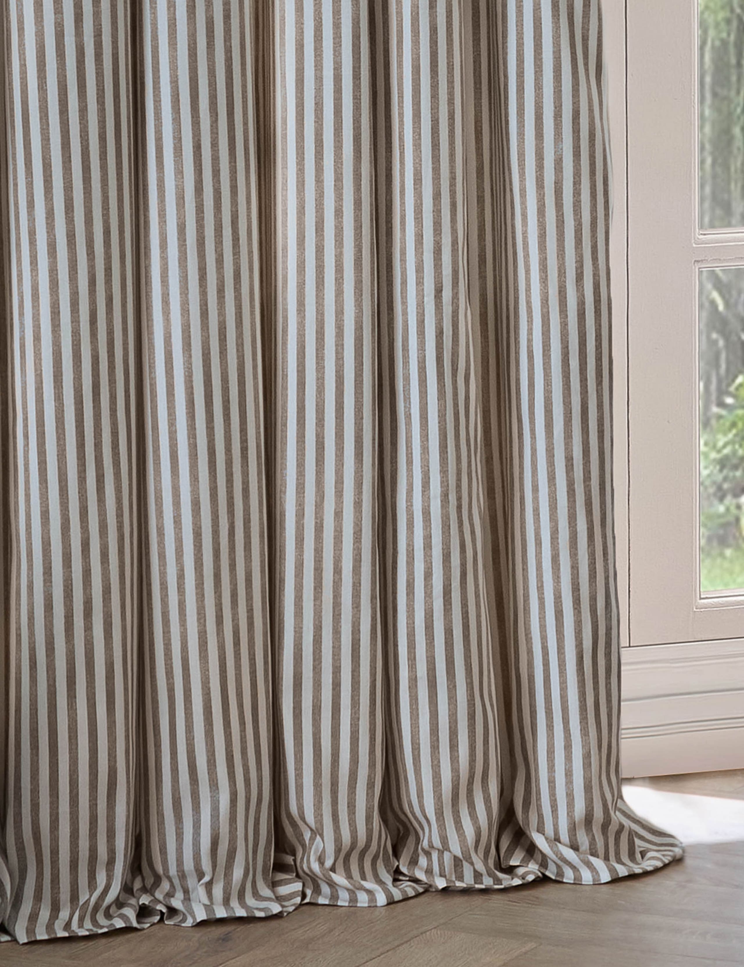 Hebden Striped Blackout Eyelet Curtains 4 of 5