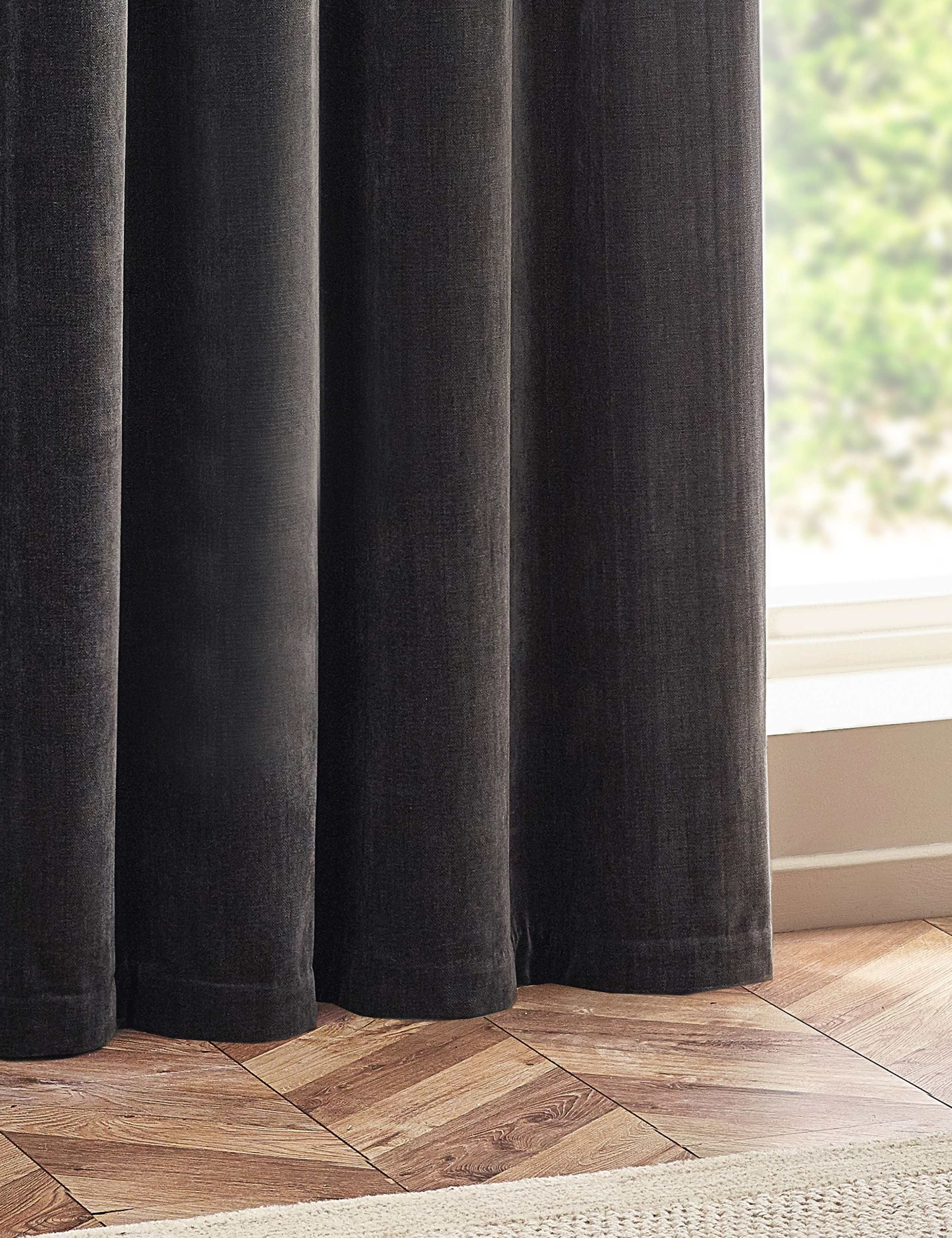 Chenille Velvet Eyelet Curtains 3 of 5