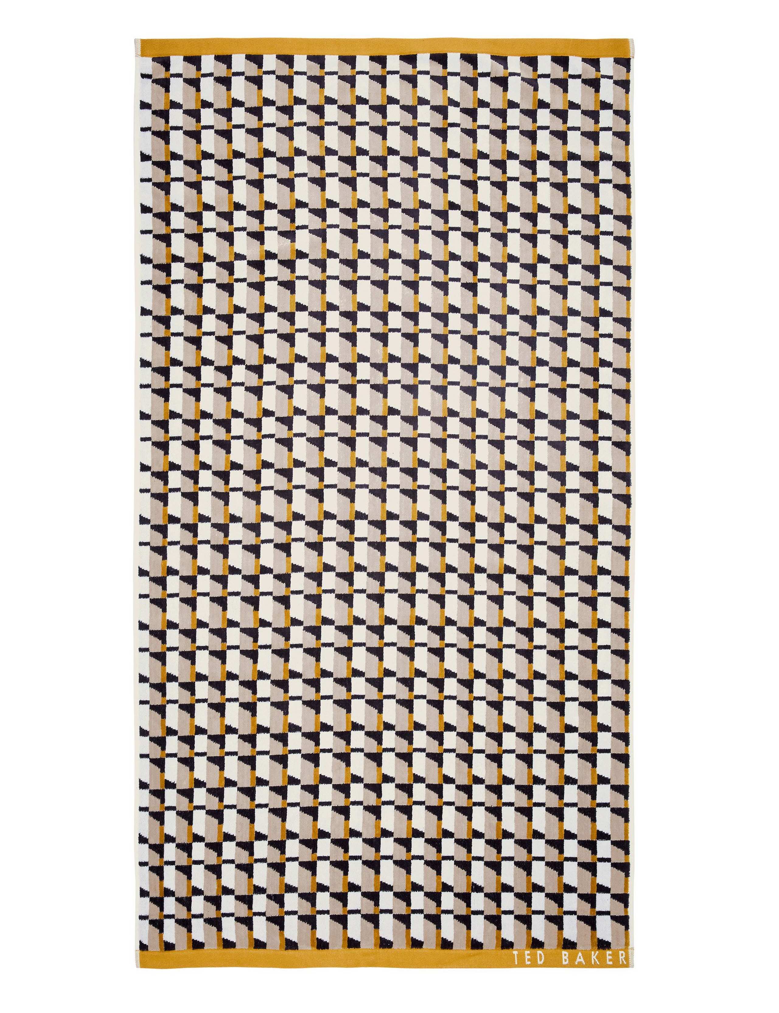 Pure Cotton Geometric Stripe Towel 2 of 3