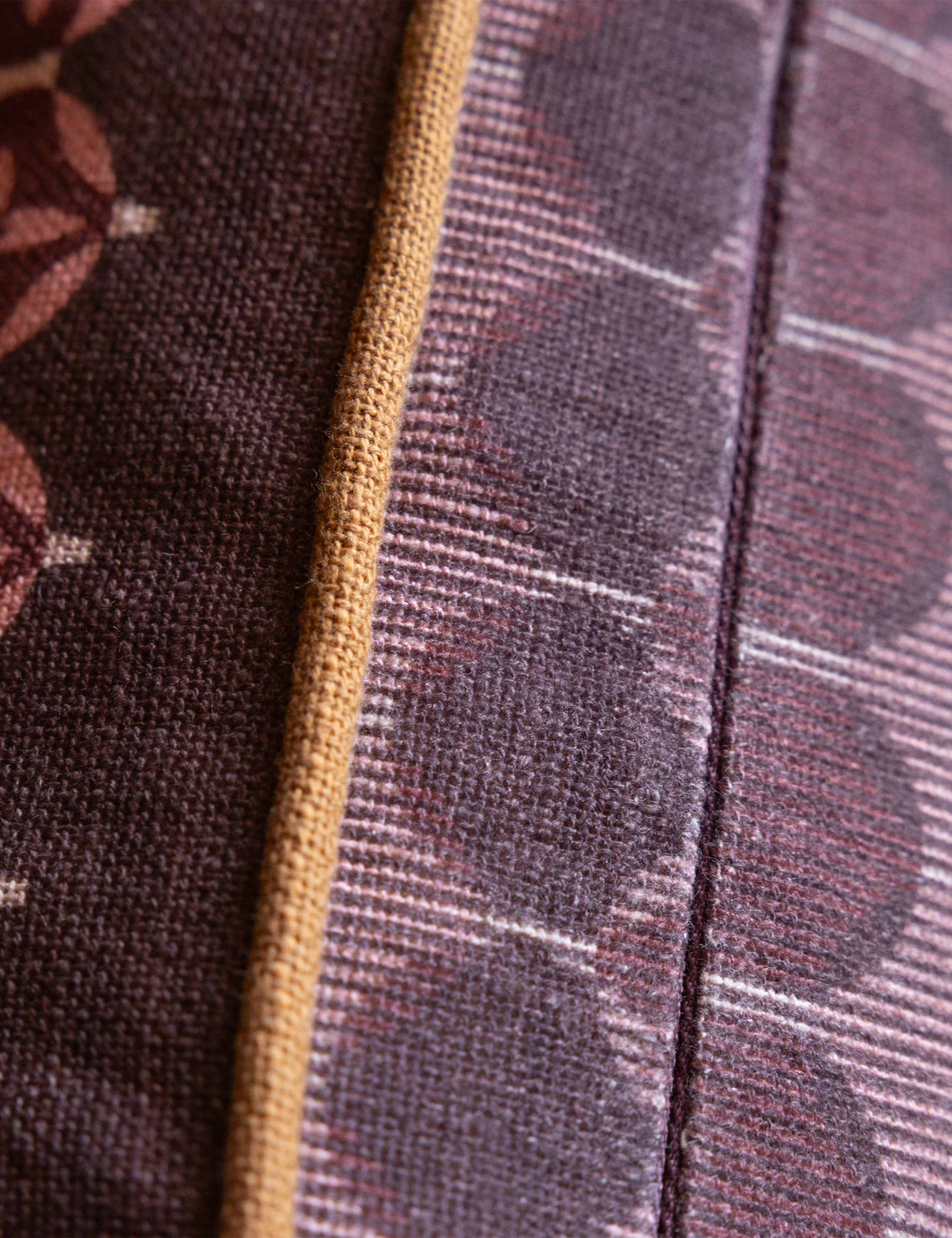 Pure Cotton Pansy Muse Piped Cushion 4 of 5