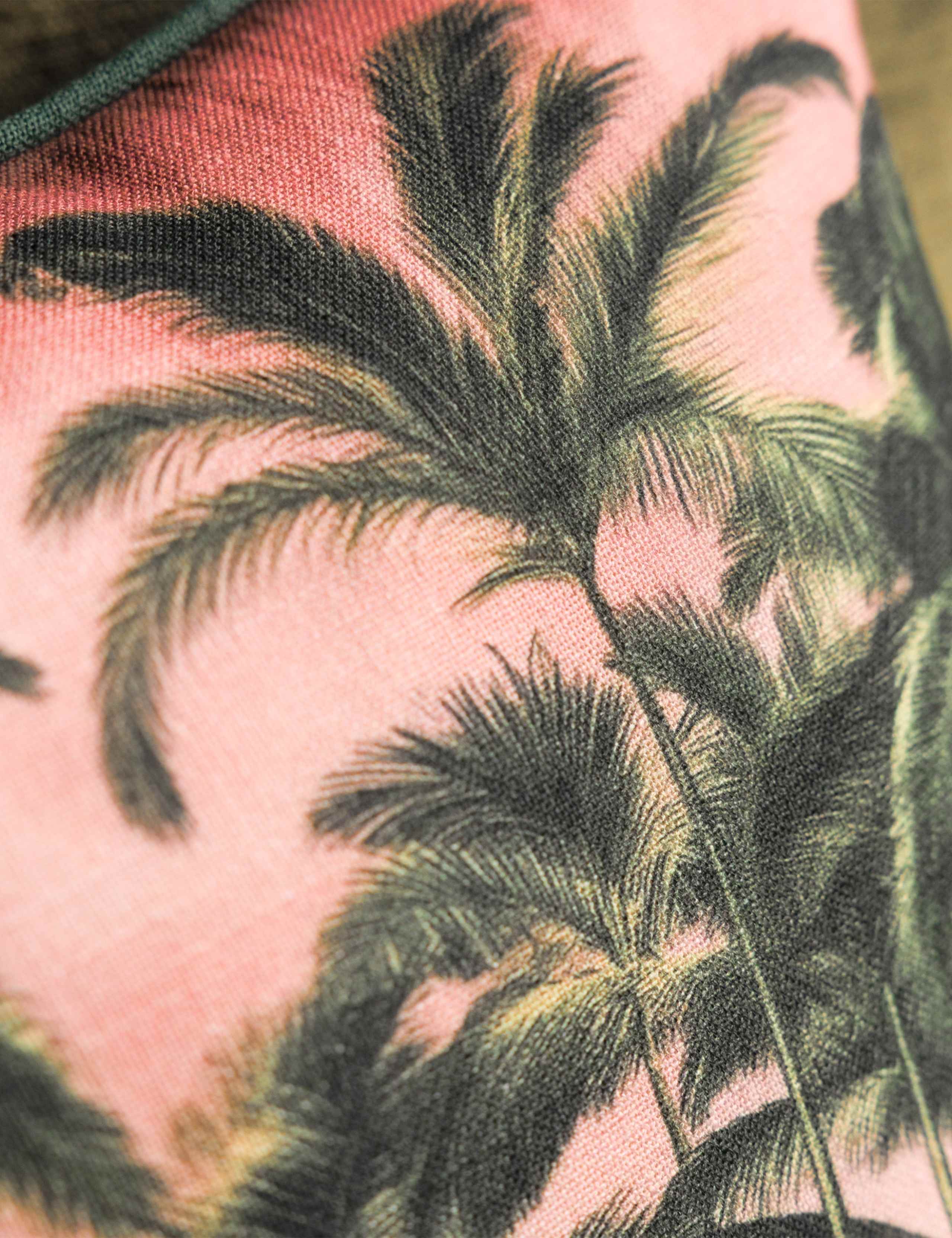 Pure Cotton Palm Paradise Piped Cushion 2 of 5