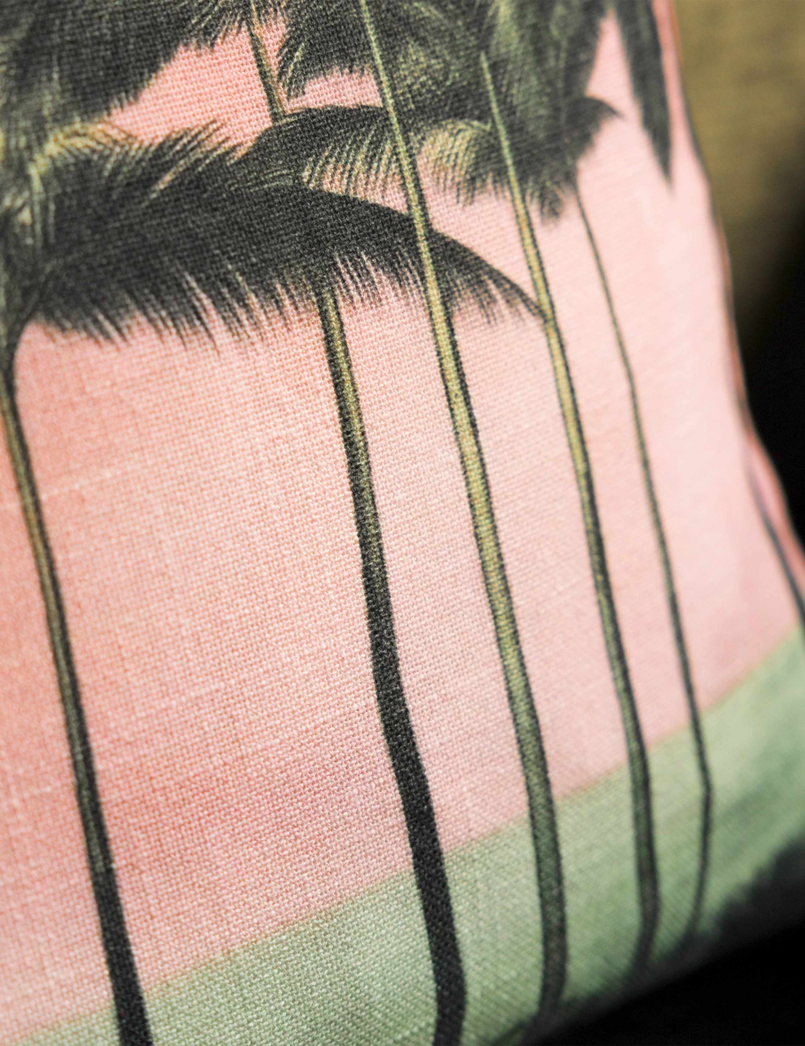 Pure Cotton Palm Paradise Piped Cushion 4 of 5