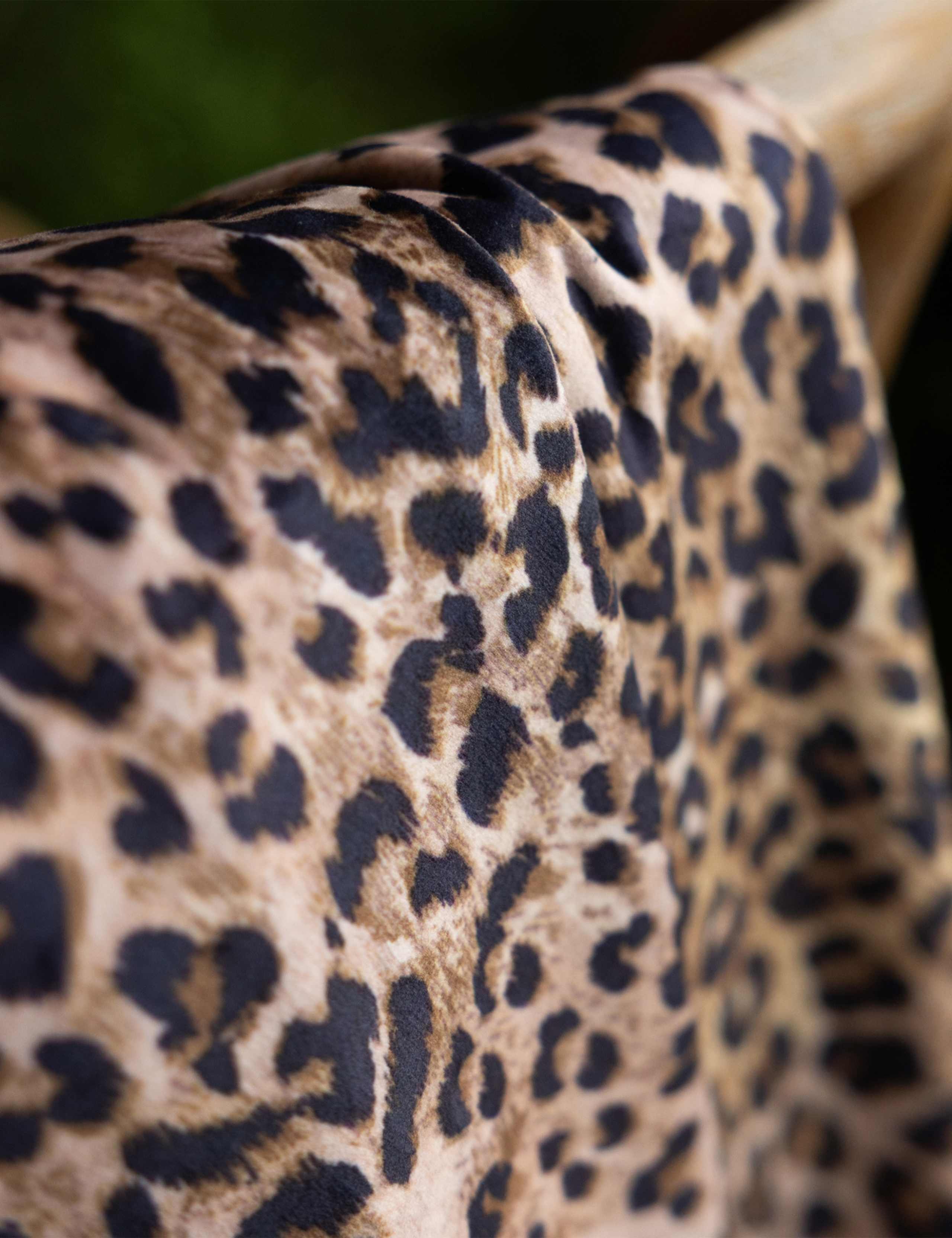 Velvet Leopard Love Tasselled Throw 3 of 5