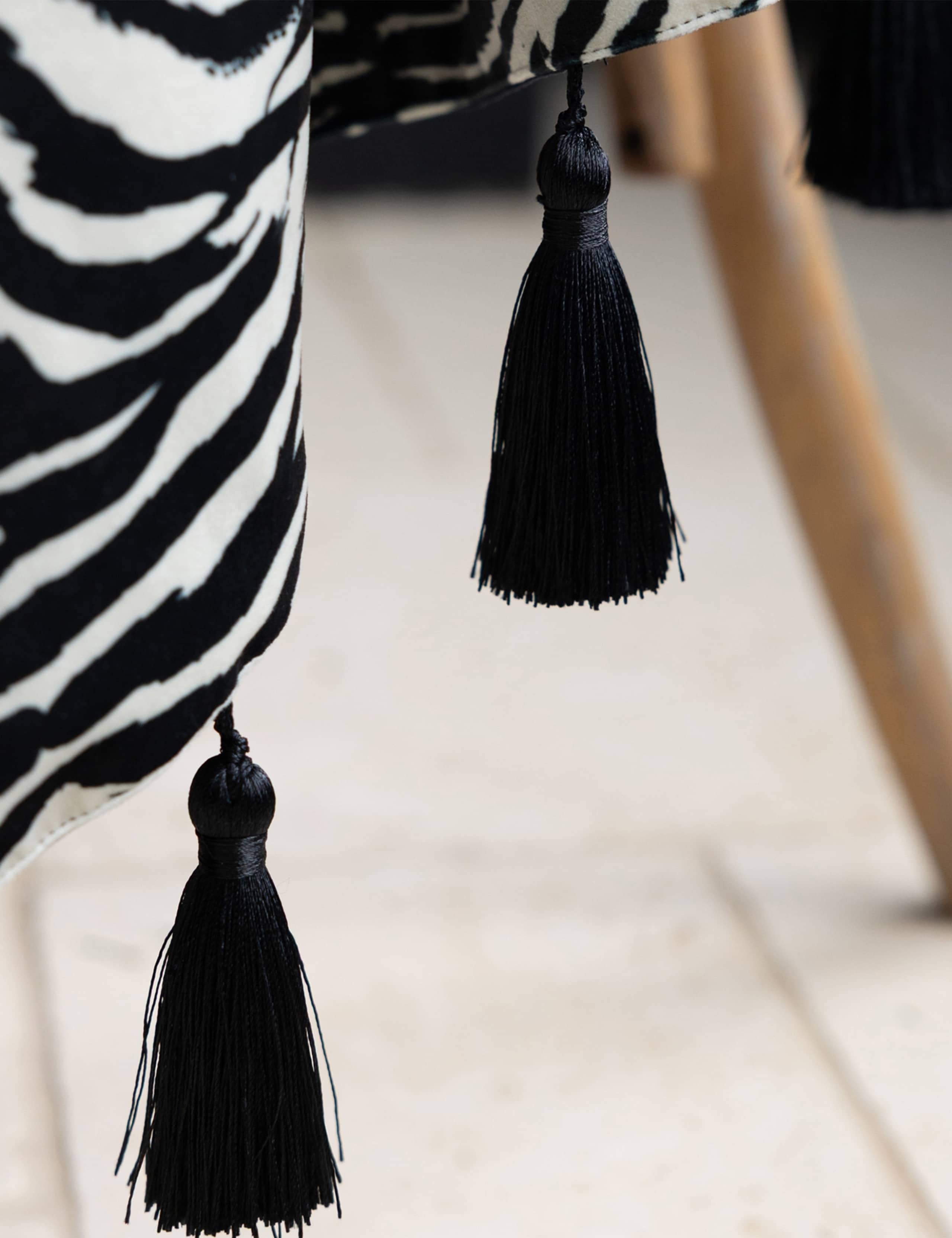 Velvet Zebra Tassled Throw 5 of 6