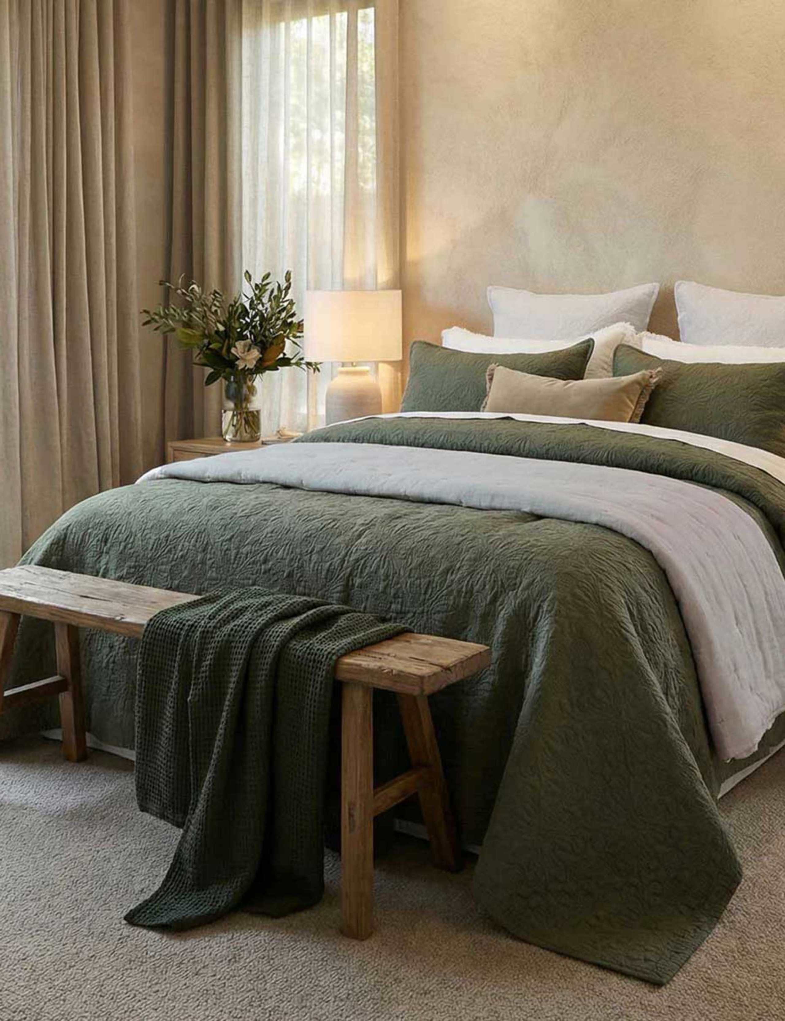 Pure Cotton Hawthorn Bedspread Set 2 of 3