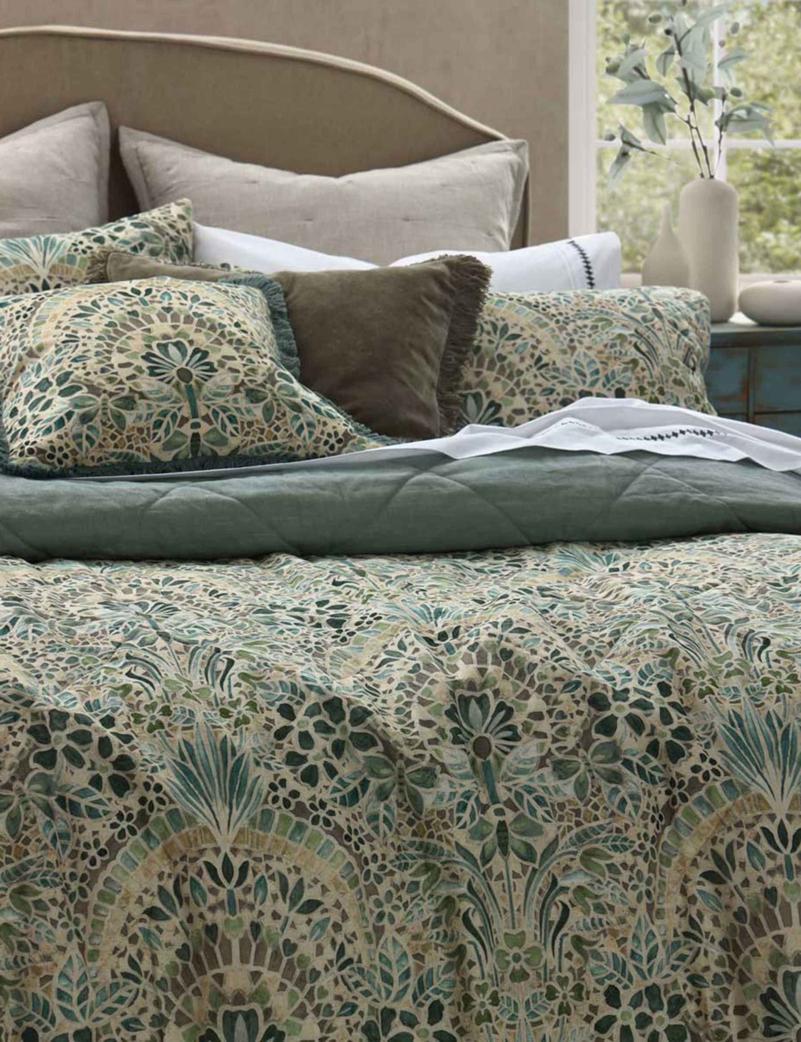Cotton Linen Blend Andora Bedspread Set 3 of 3