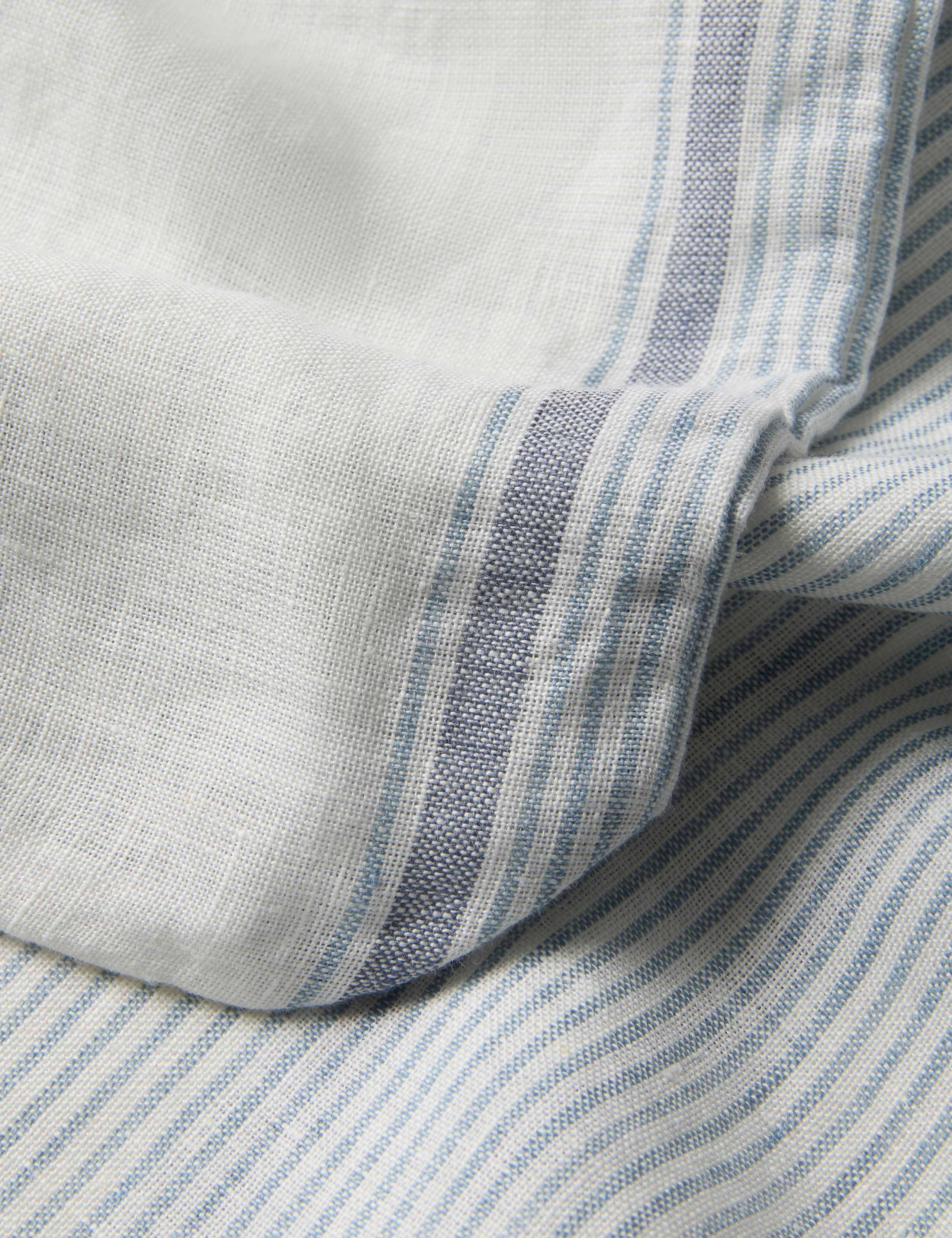 Pure Linen Farmhouse Stripe Flat Sheet 2 of 3