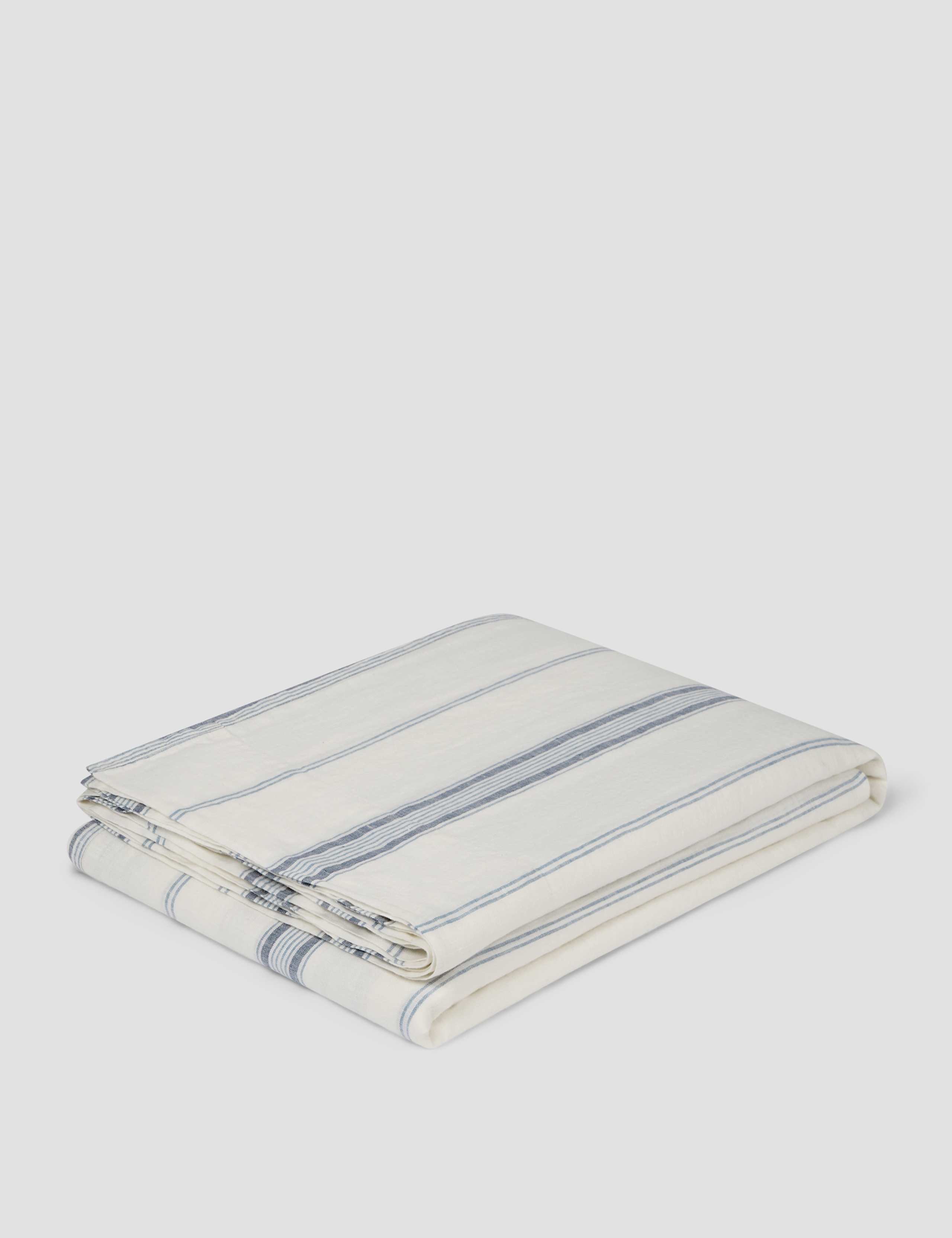 Pure Linen Farmhouse Stripe Flat Sheet 3 of 3