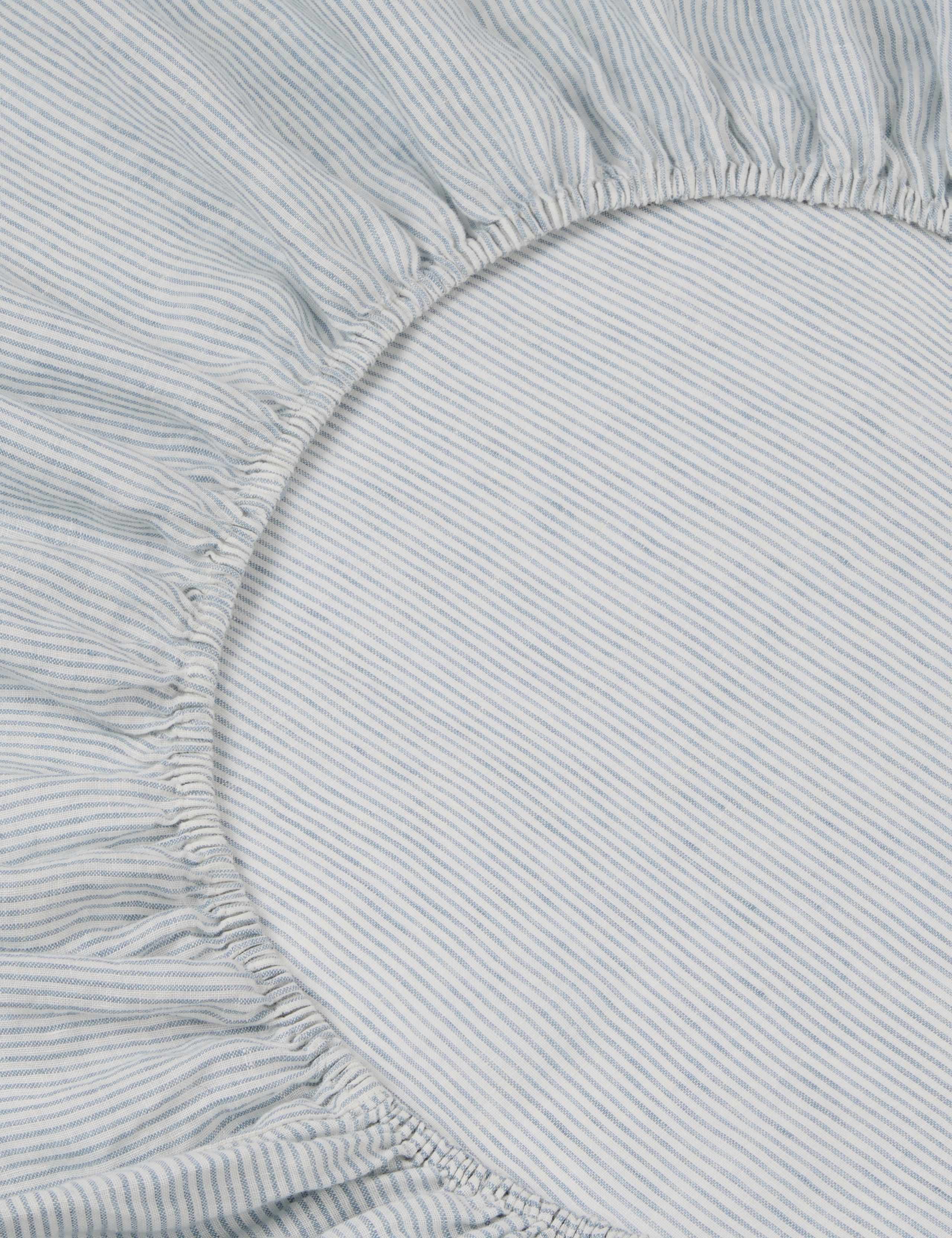 Pure Linen Farmhouse Stripe Fitted Sheet 3 of 3