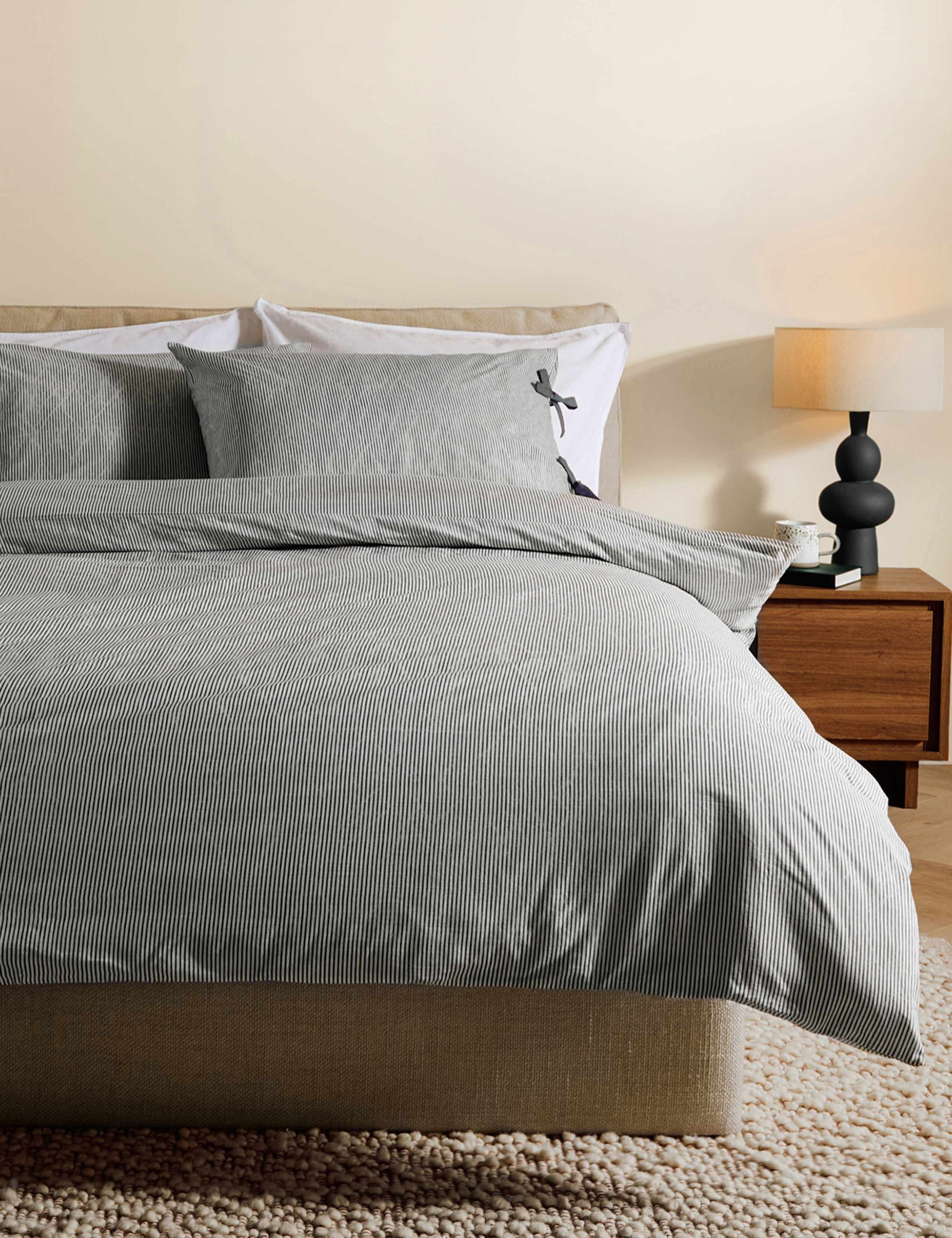 Pure Cotton Ansel Stripe Bedding Set 1 of 3