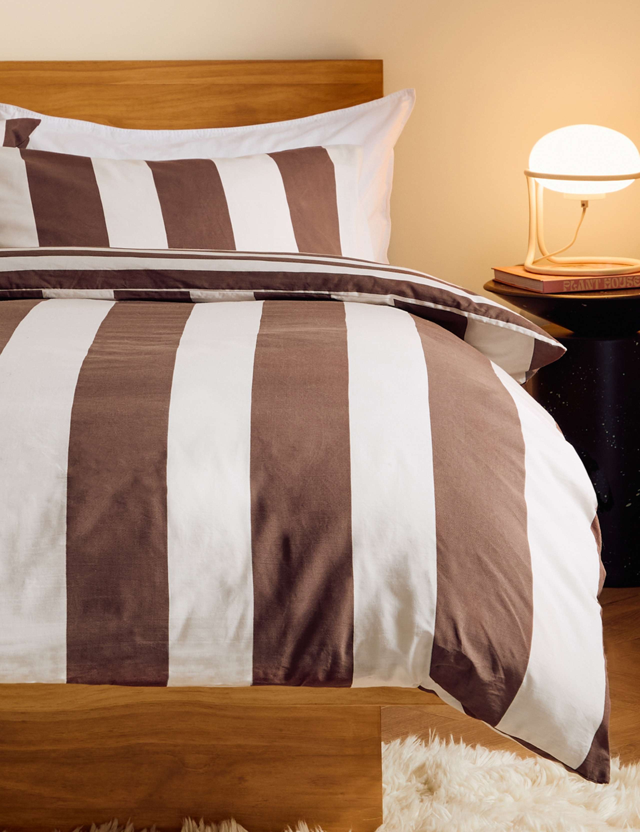 Pure Cotton Donni Wide Stripe Bedding Set 2 of 3