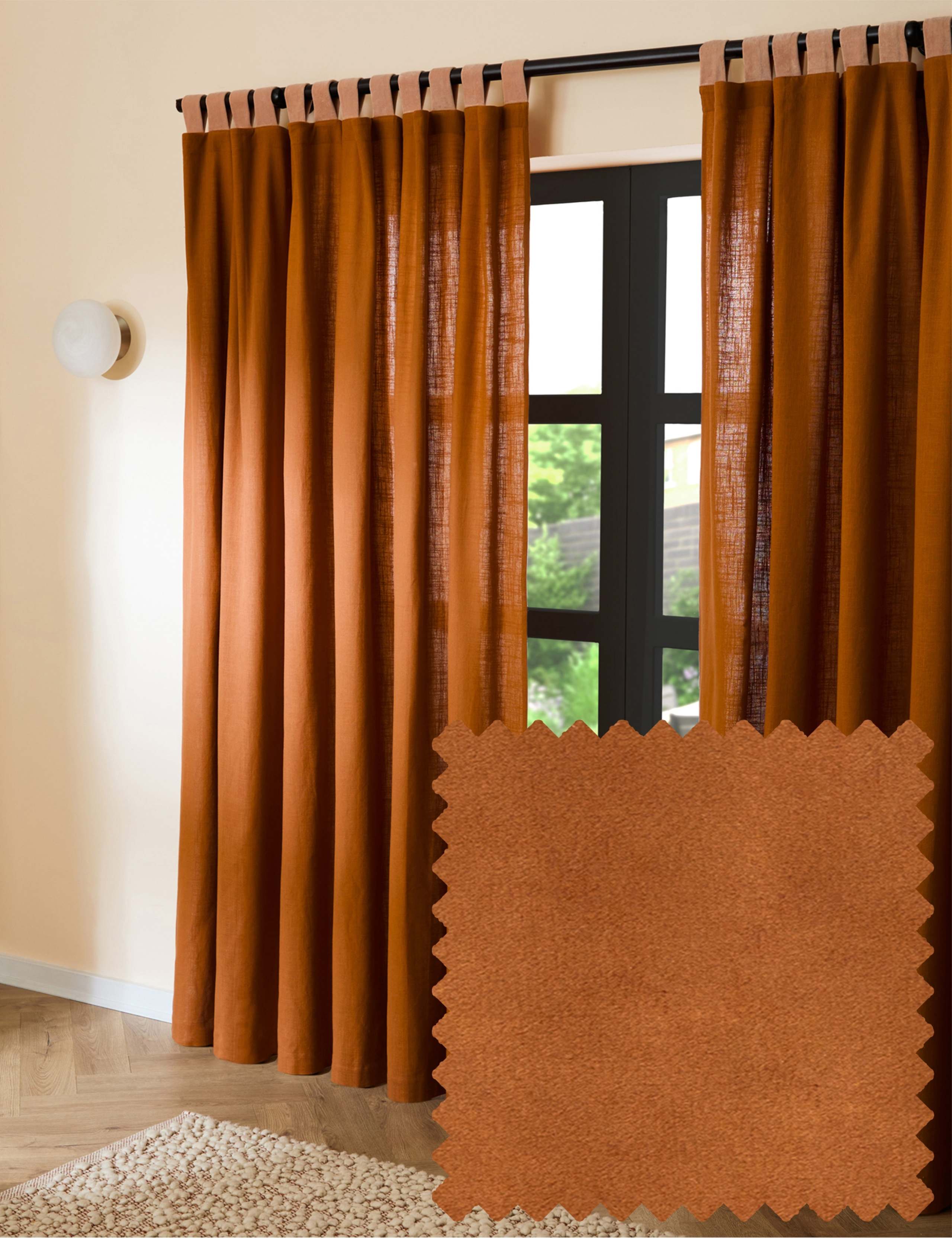Audley Velour Eyelet Curtains 5 of 5