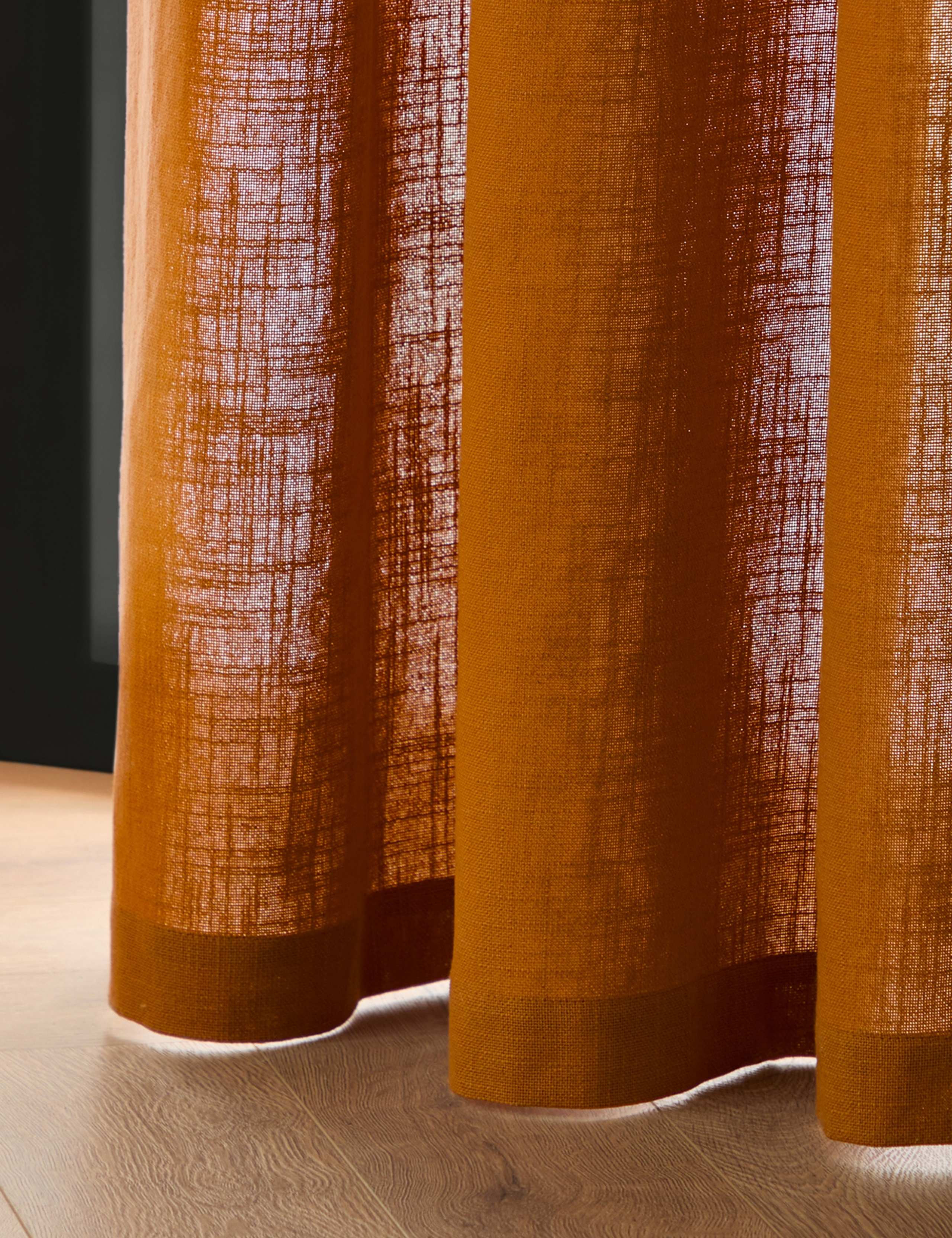 Pure Cotton Hadlo Curtains With Velvet Loops 3 of 4