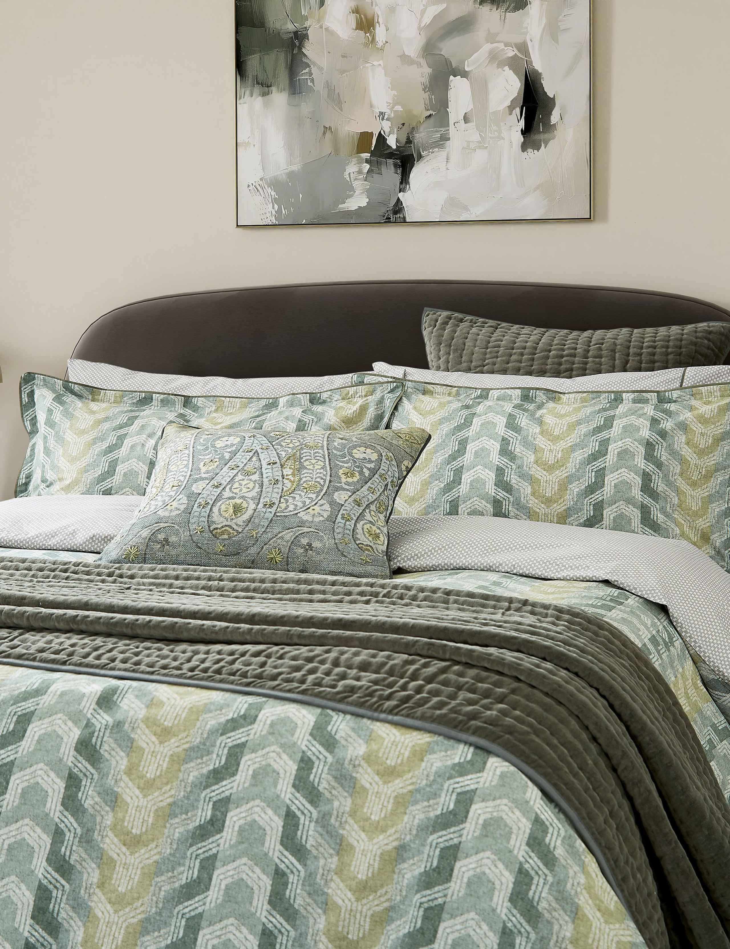 Reya / Emira Pure Cotton Paisley Cushion 3 of 4