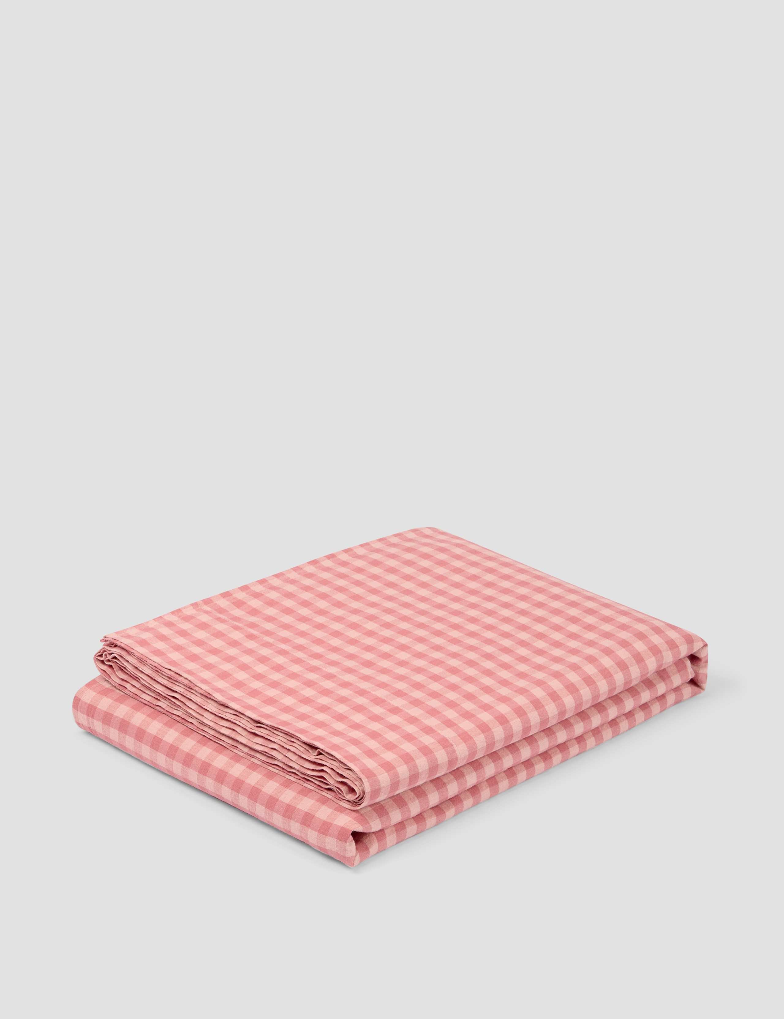 Linen Rich Gingham Flat Sheet 3 of 3