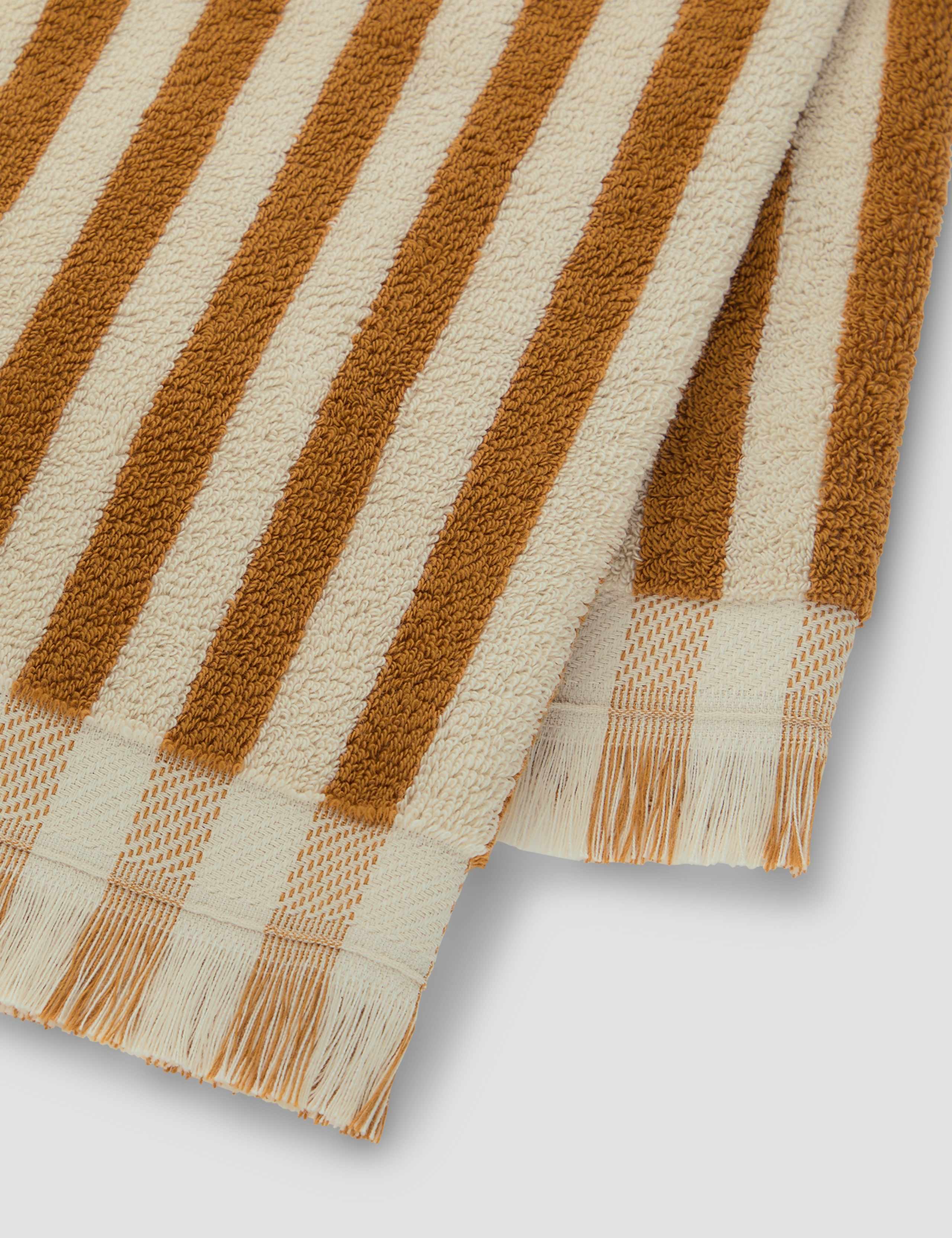 Pure Cotton Striped Fringed Towel 2 of 3