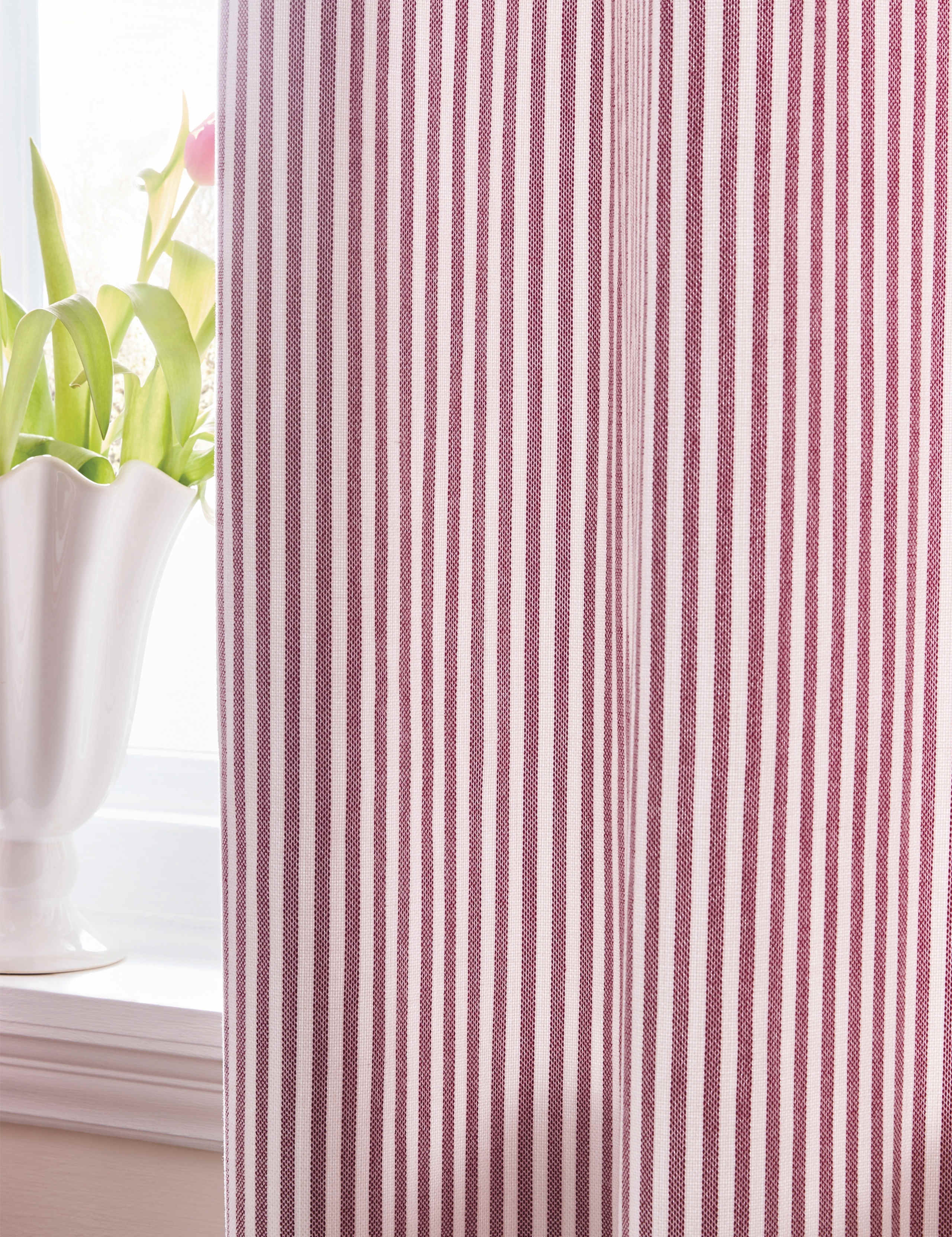 Cornish Chenille Striped Eyelet Curtains 2 of 4