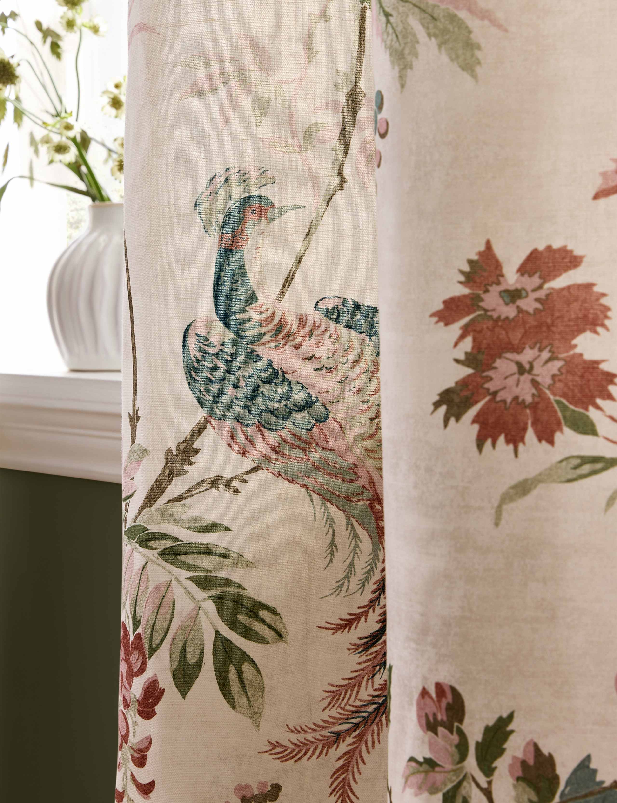 Attleton Cotton Rich Floral Eyelet Curtains 2 of 4